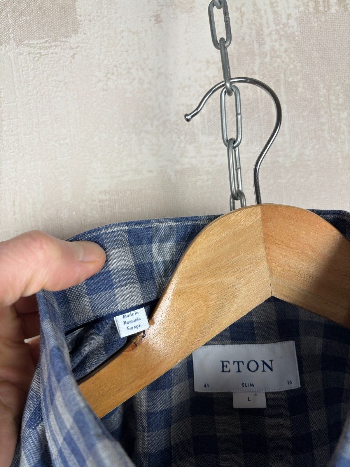 Eton Eton Lightweight Flannel Check Shirt Size L (41 / 16) Size US L / EU 52-54 / 3 - 6 Thumbnail
