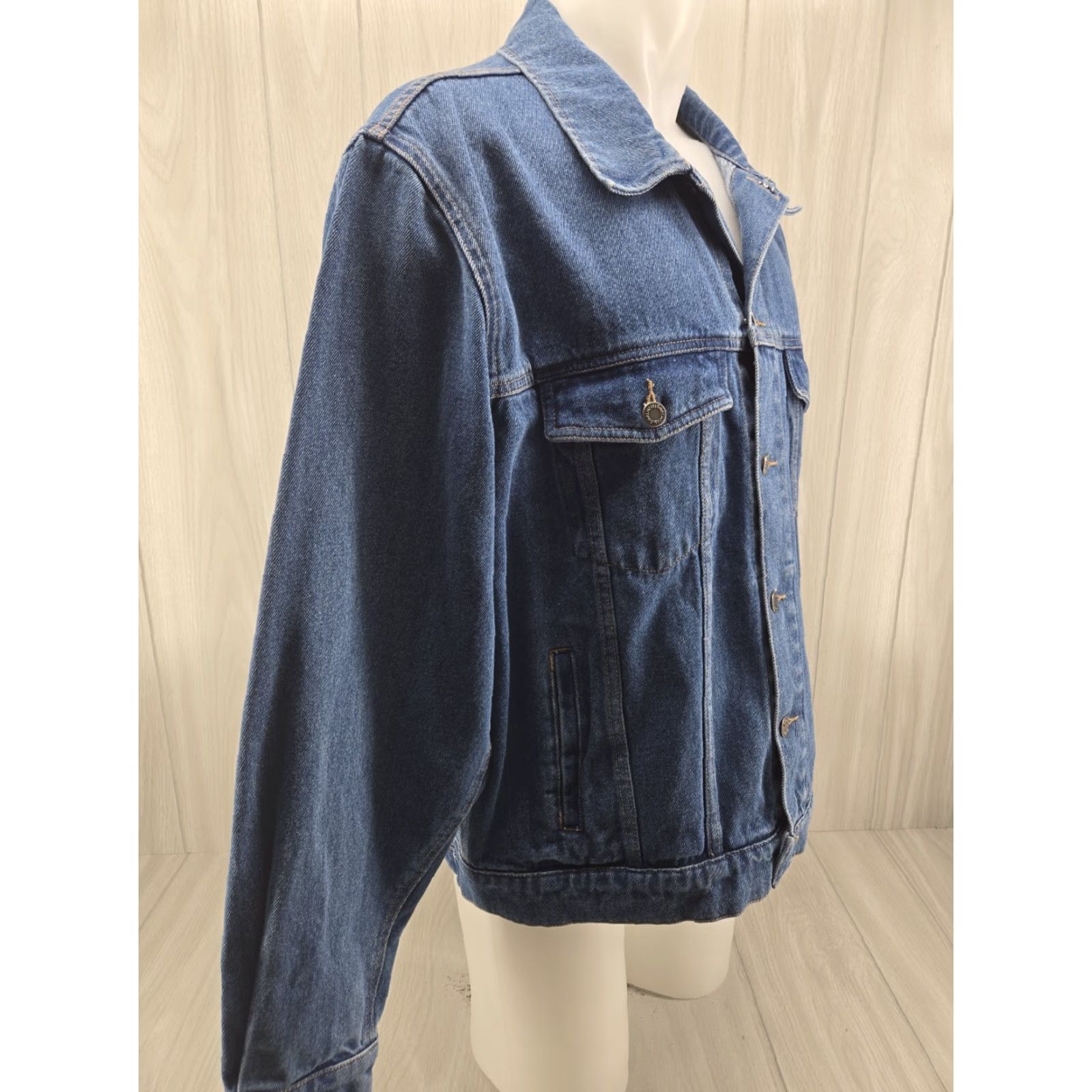 Wrangler VINTAGE Wrangler Hero Denim Jean Jacket Mens XL Button Up Trucker Jeans Size US 36 / EU 52 - 6 Thumbnail