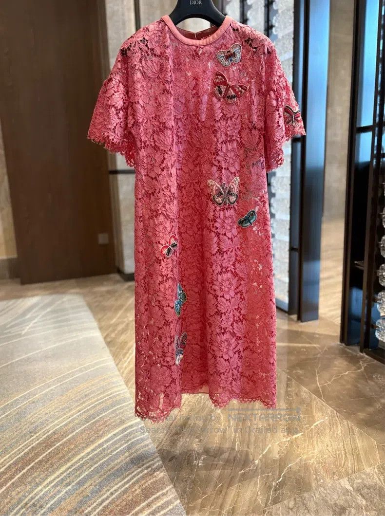 Valentino Heavy Butterfly Beaded Dress