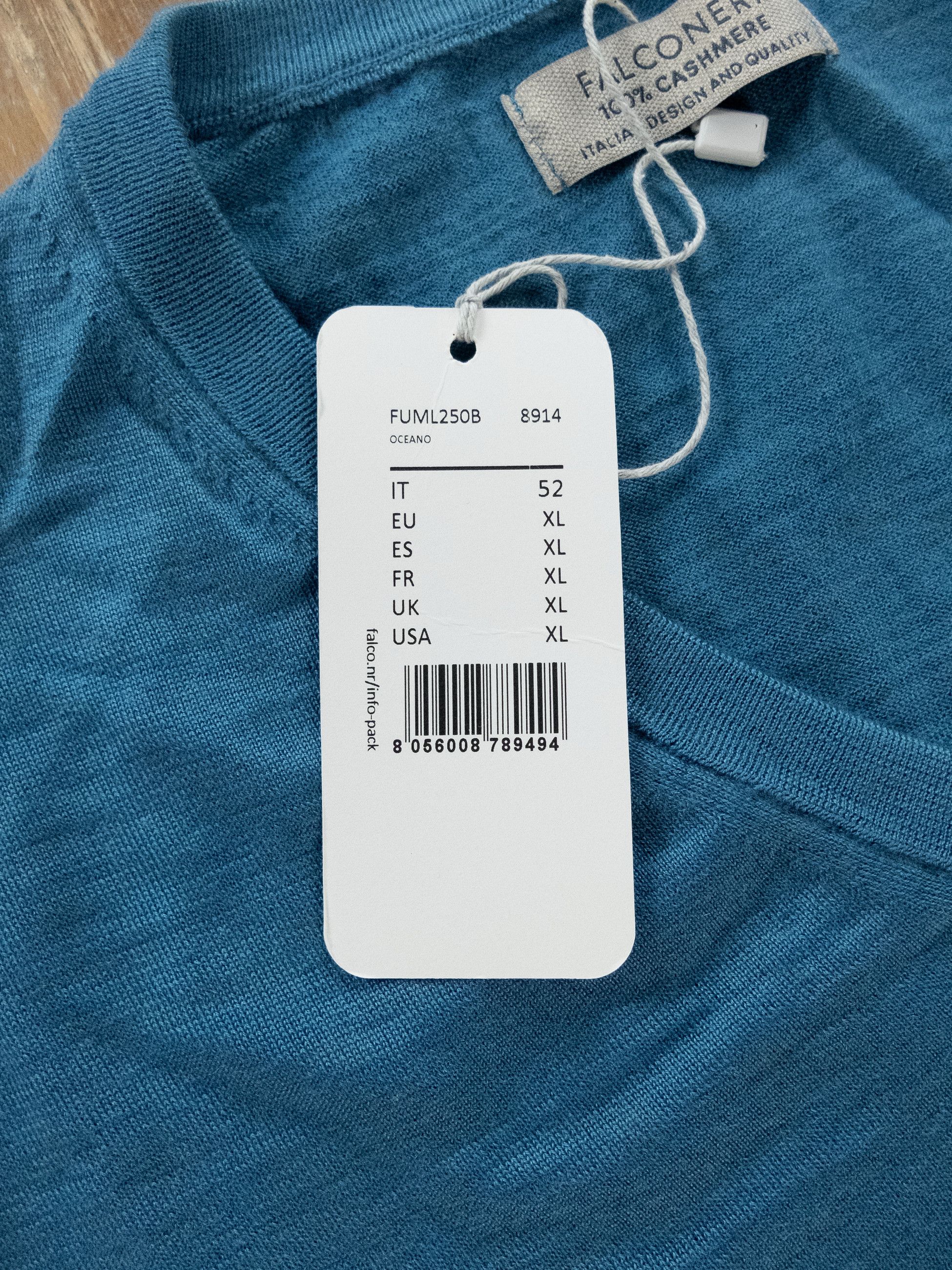 Other FALCONERI blue cashmere v-neck sweater XL Size US XL / EU 56 / 4 - 3 Thumbnail