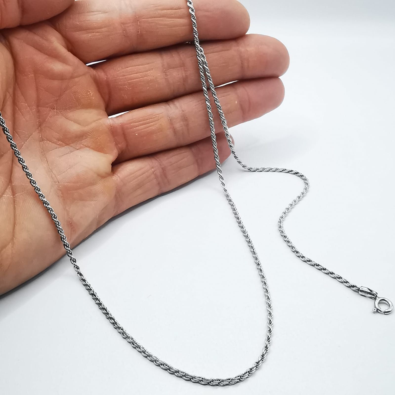 Sterling Silver Vintage Jewelry Chain, 925 Sterling Silver, Signed 7.59g Size ONE SIZE - 3 Thumbnail