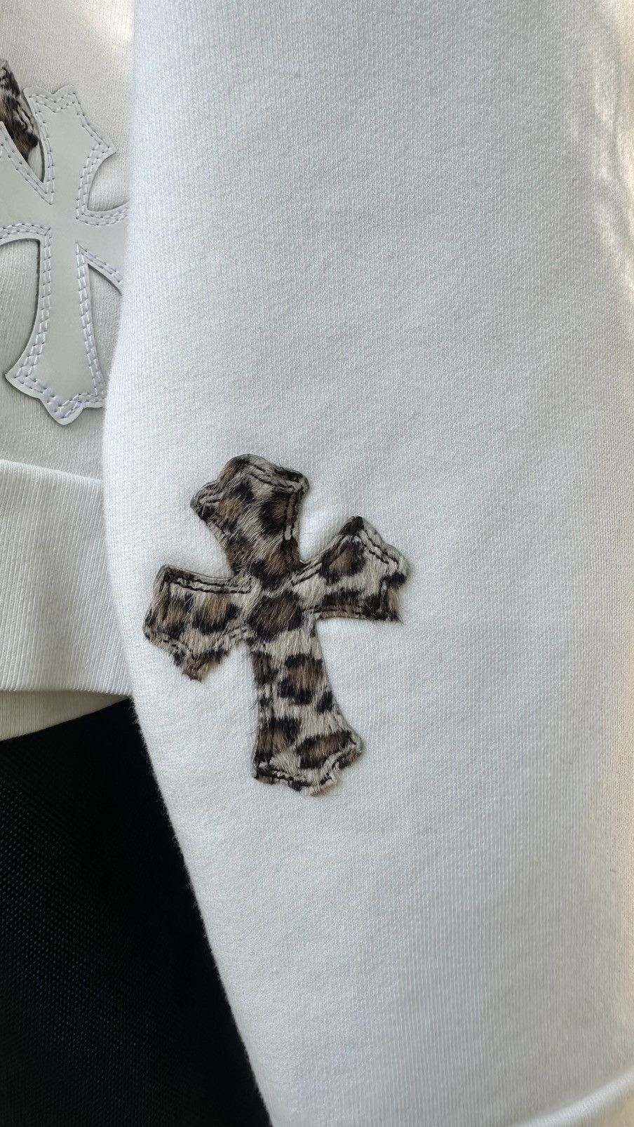 Chrome Hearts Chrome Hearts White & Leopard Cross Patch Sweatshirt Size US L / EU 52-54 / 3 - 8 Thumbnail