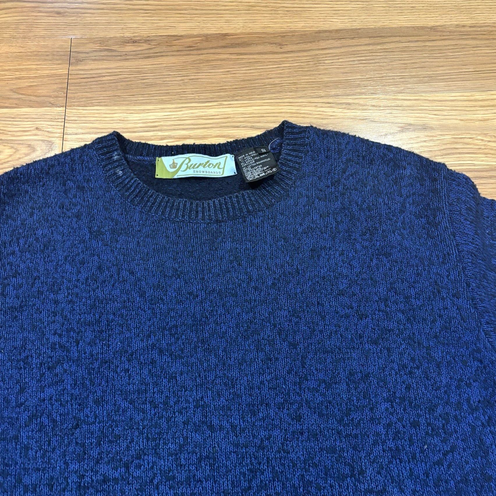 Burton VINTAGE Burton Snowboards Sweater Navy Blue Wool Blend Pullover Men’s Size Small Size US S / EU 44-46 / 1 - 2 Thumbnail