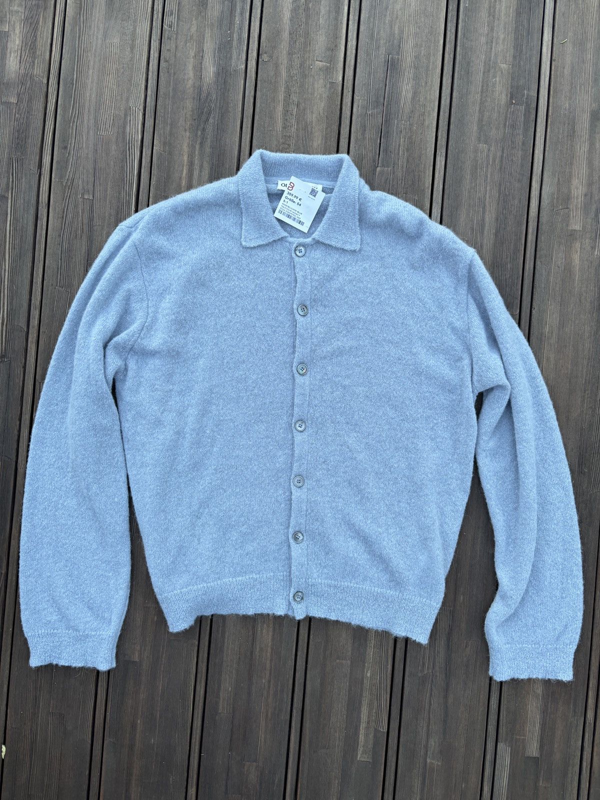Our Legacy Our Legacy Evening Polo Livid Blue Fuzzy Alpaca Size US L / EU 52-54 / 3 - 7 Thumbnail