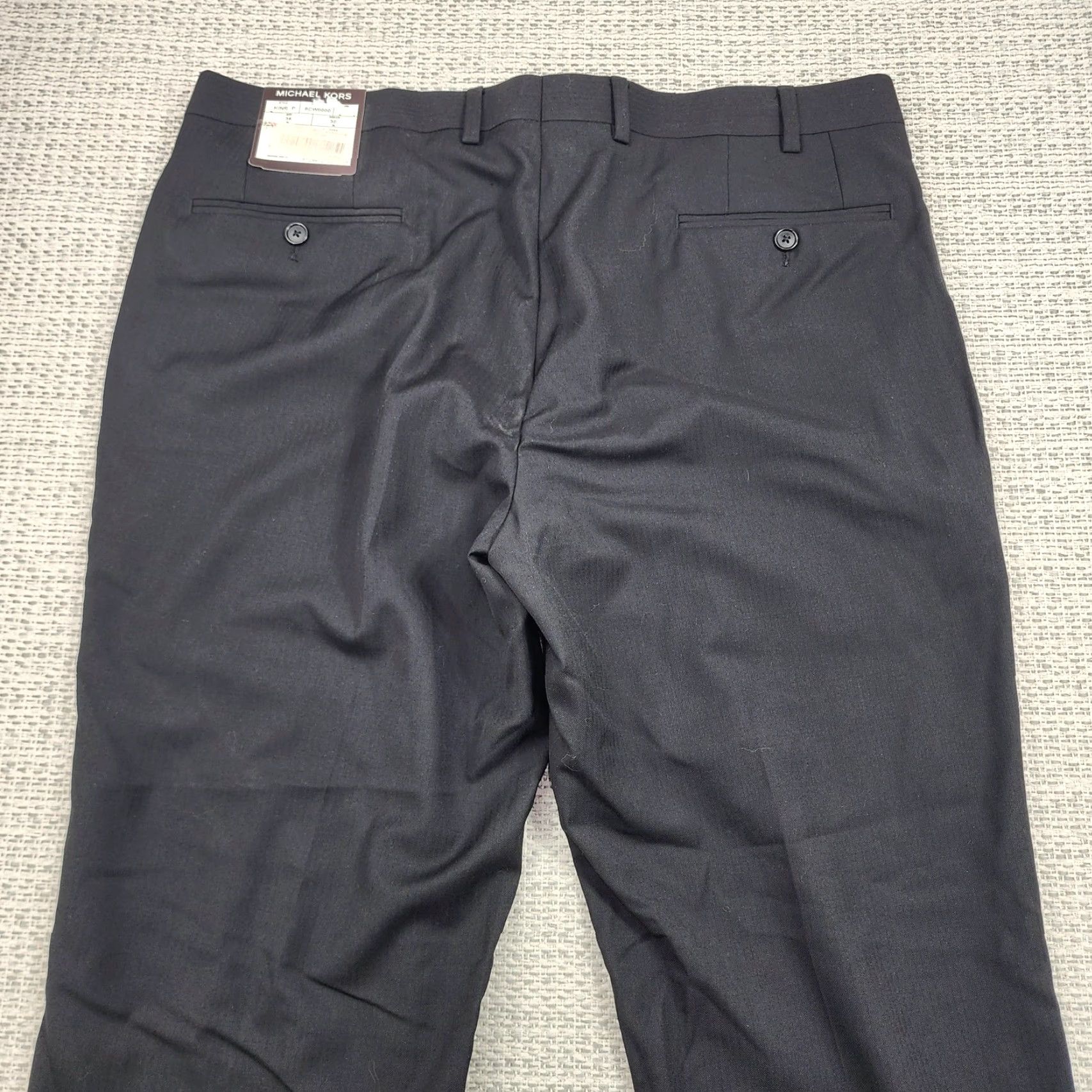 Michael Kors Michael Kors Pants Mens 36x30 Black Wool Blend Flat Front Dress Trousers Formal Shirt? Size US 36 / EU 52 - 3 Thumbnail