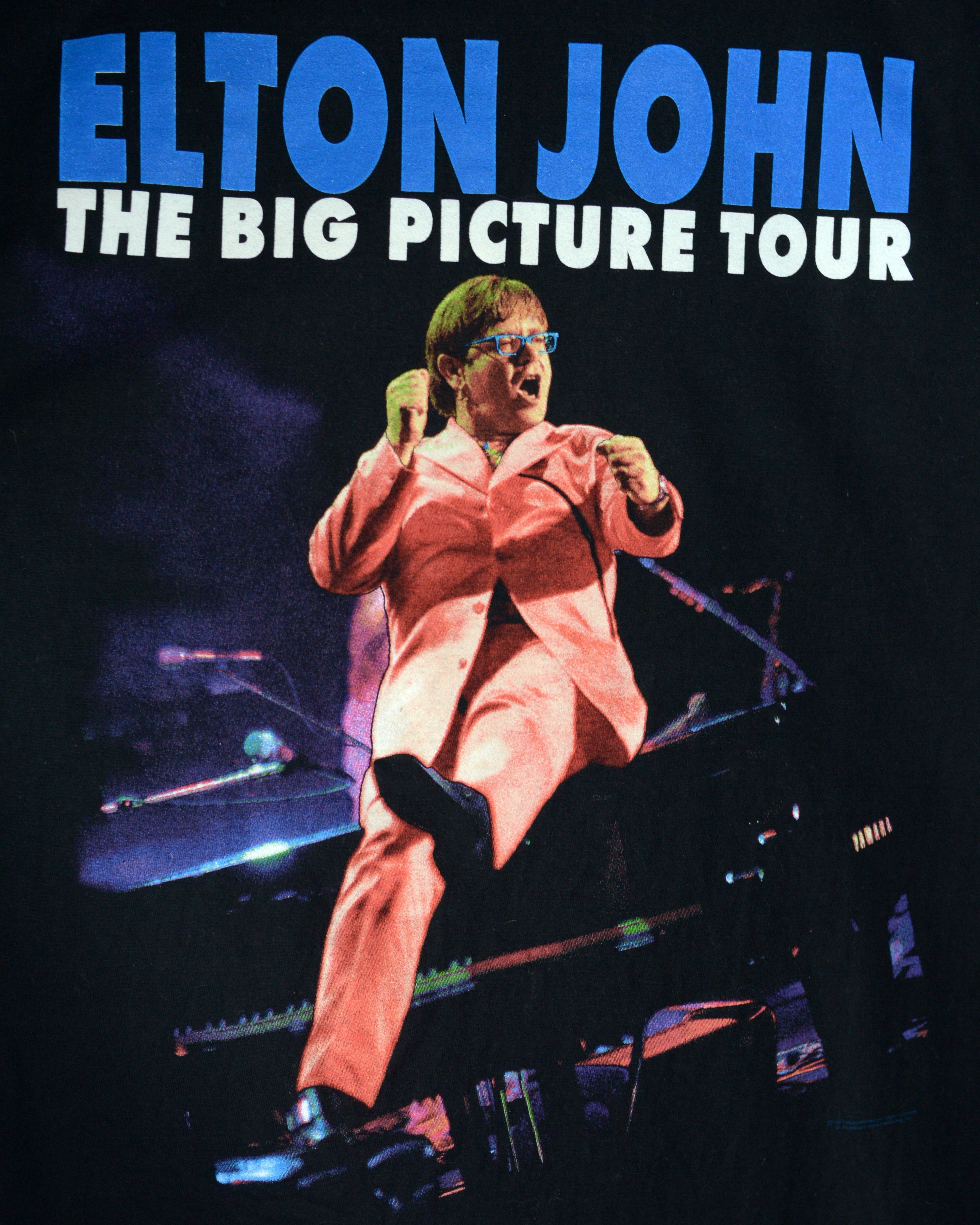 Vintage Vintage Elton John The Big Picture Tour 1997 t shirt Size US L / EU 52-54 / 3 - 3 Thumbnail