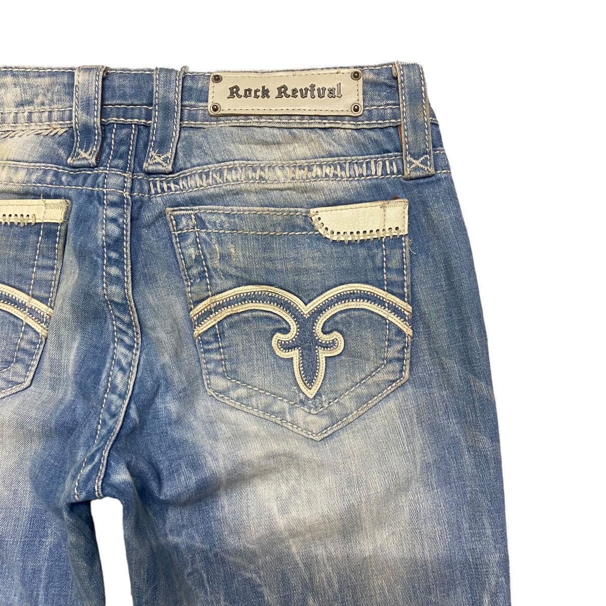 Rock Revival ROCK REVIVAL Low Rise Karlie Boot cut Jeans Distressed Size 29" - 12 Thumbnail