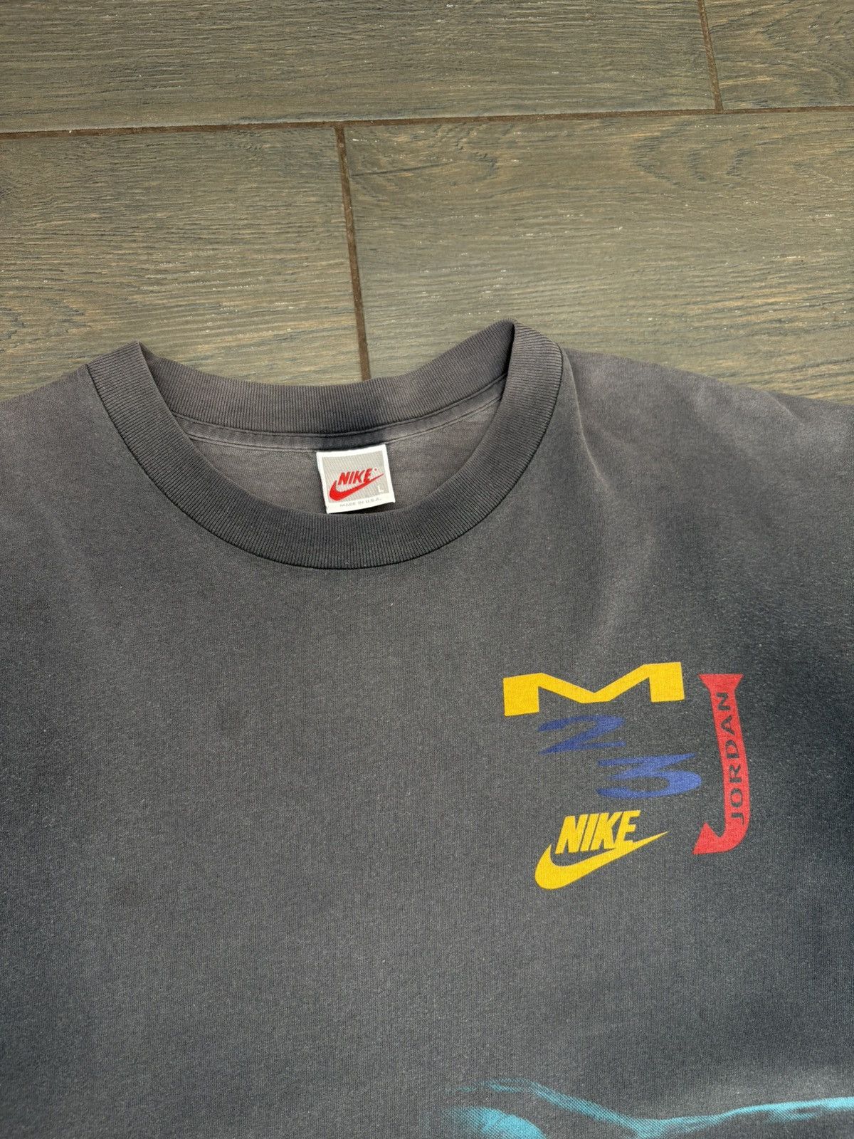 Nike VTG 90's Nike Jordan 23 Double Sided Single Stitch T-Shirt Size US L / EU 52-54 / 3 - 6 Thumbnail