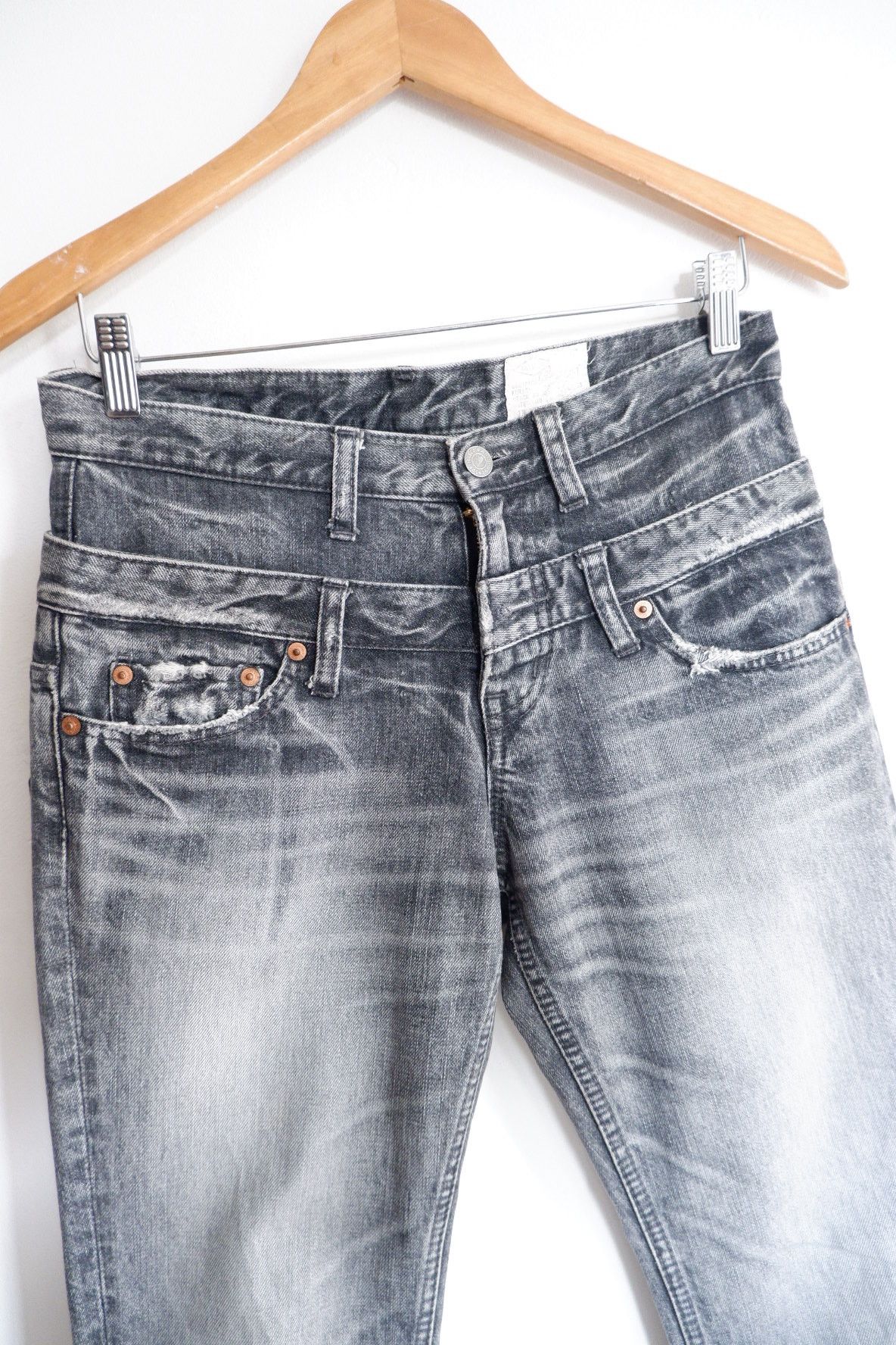 If Six Was Nine Antgauge Double Waist Distressed Jeans Size US 28 / EU 44 - 3 Thumbnail