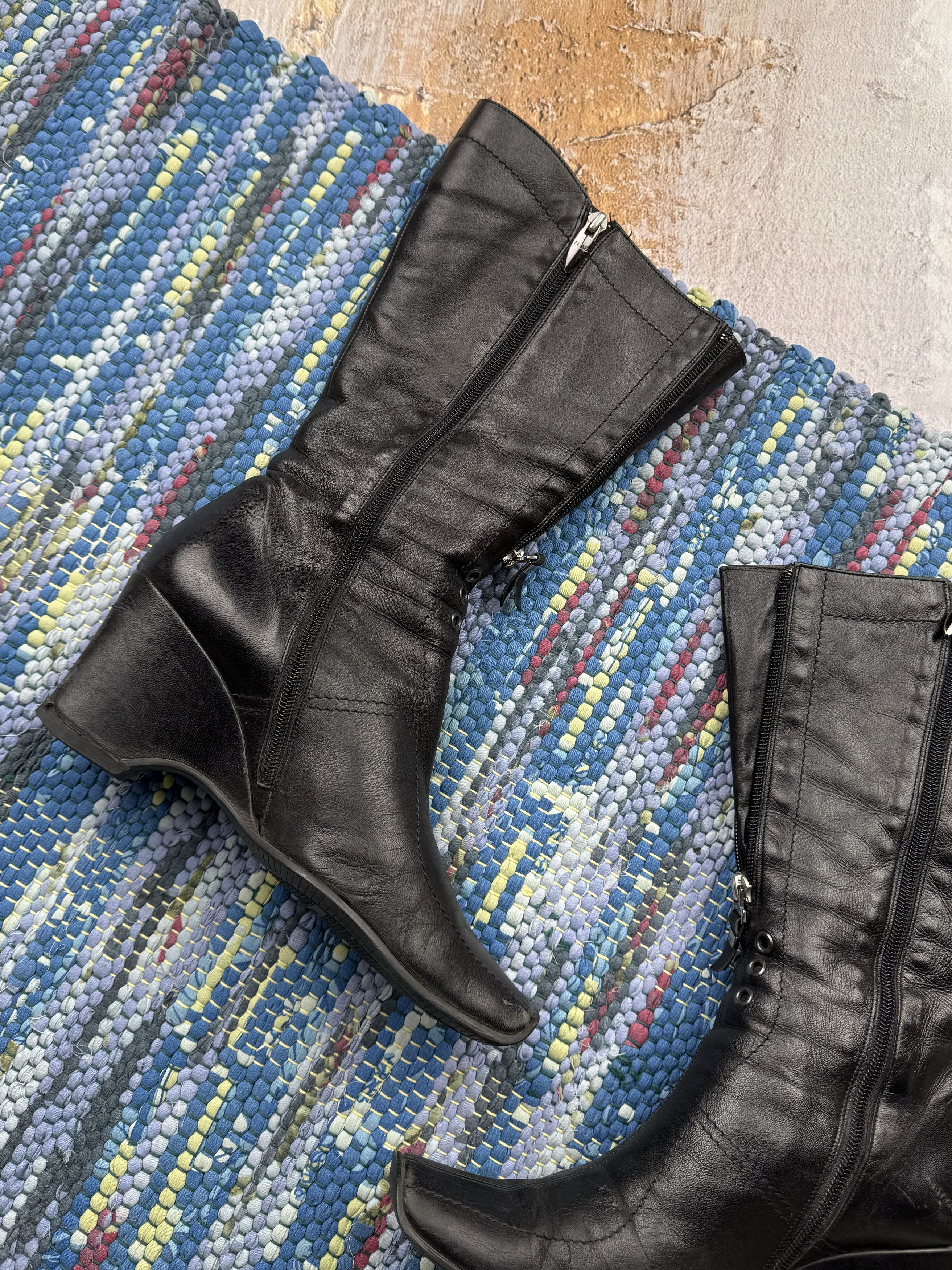 Vintage Vintage Leather Futuristic Boots A722D4(209) Size US 8 / IT 38 - 6 Thumbnail