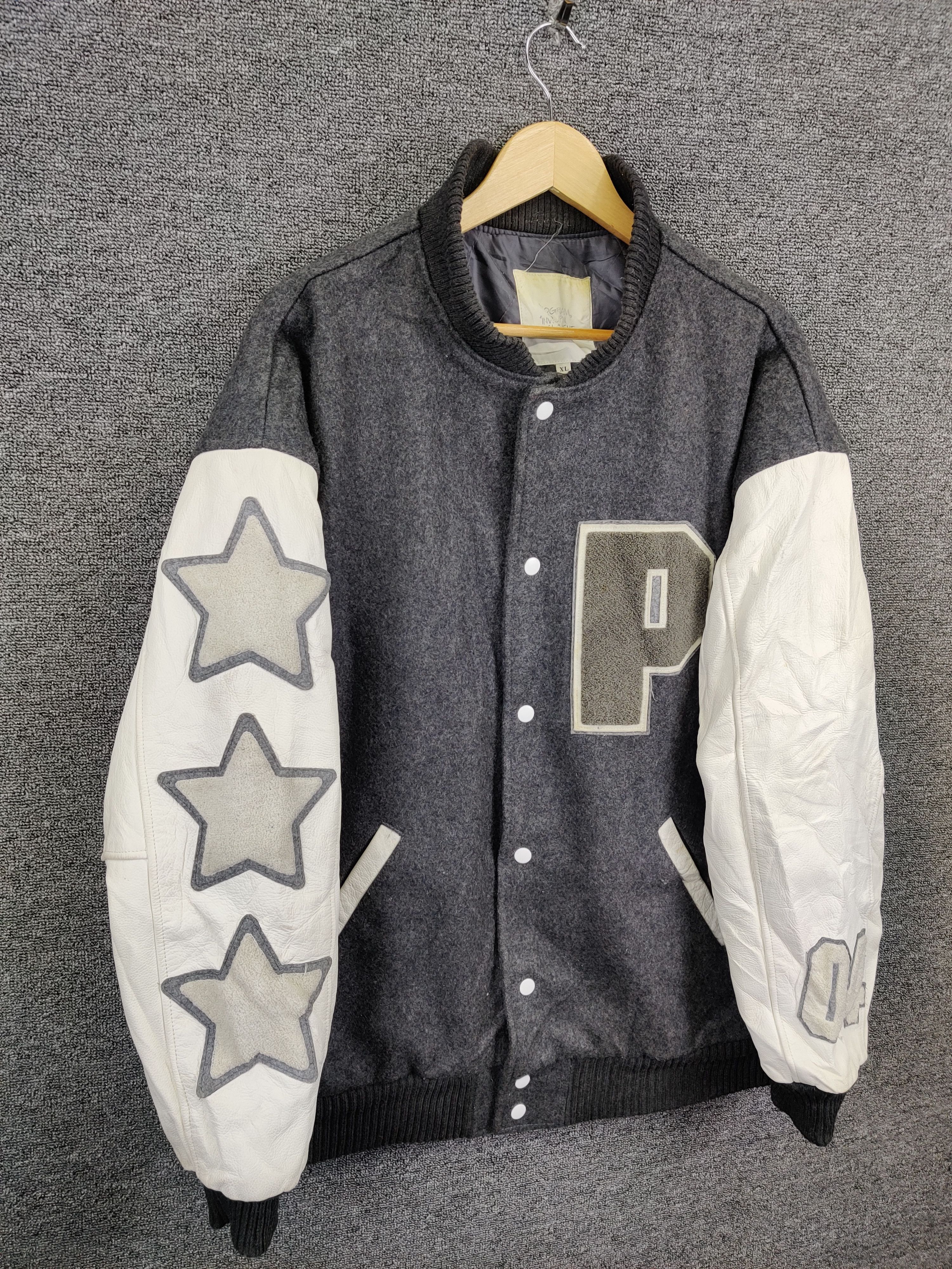 Japanese Brand Japanese Brand Program Wool Leather Varsity Jacket Size US XL / EU 56 / 4 - 4 Thumbnail