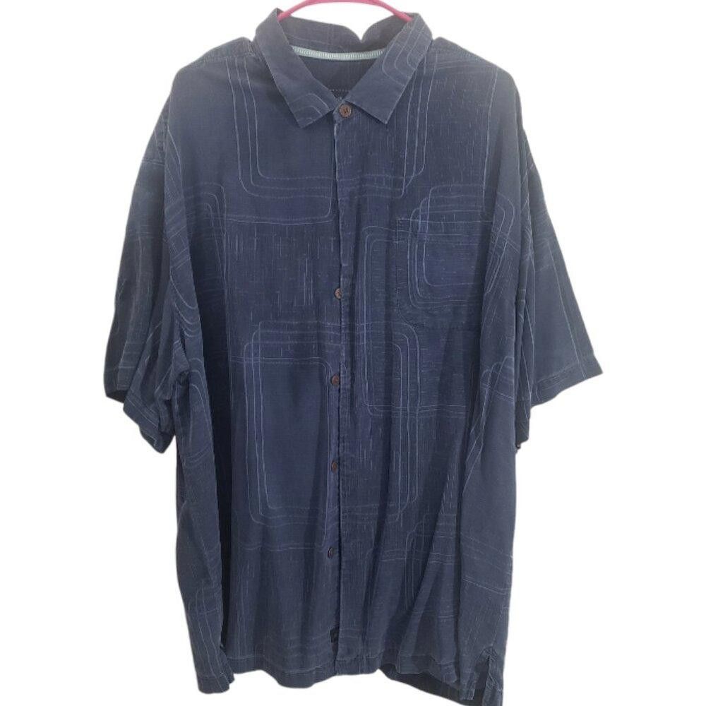 Tommy Bahama CT1872 Tommy Bahama Blue 100% Silk Shirt XXL Size US XXL / EU 58 / 5 - 1 Thumbnail