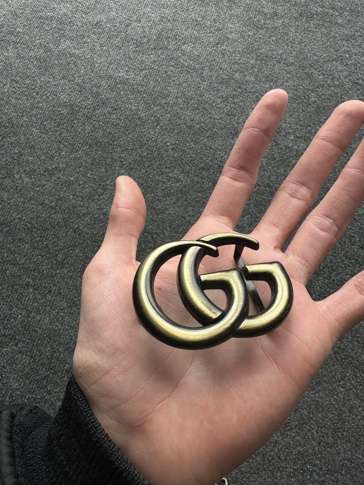 Other RARE🚨 BIG GG DOUBLE G MEN BUCKLE BRONZ LOGO ONLY BUCKLE Size ONE SIZE - 2 Thumbnail