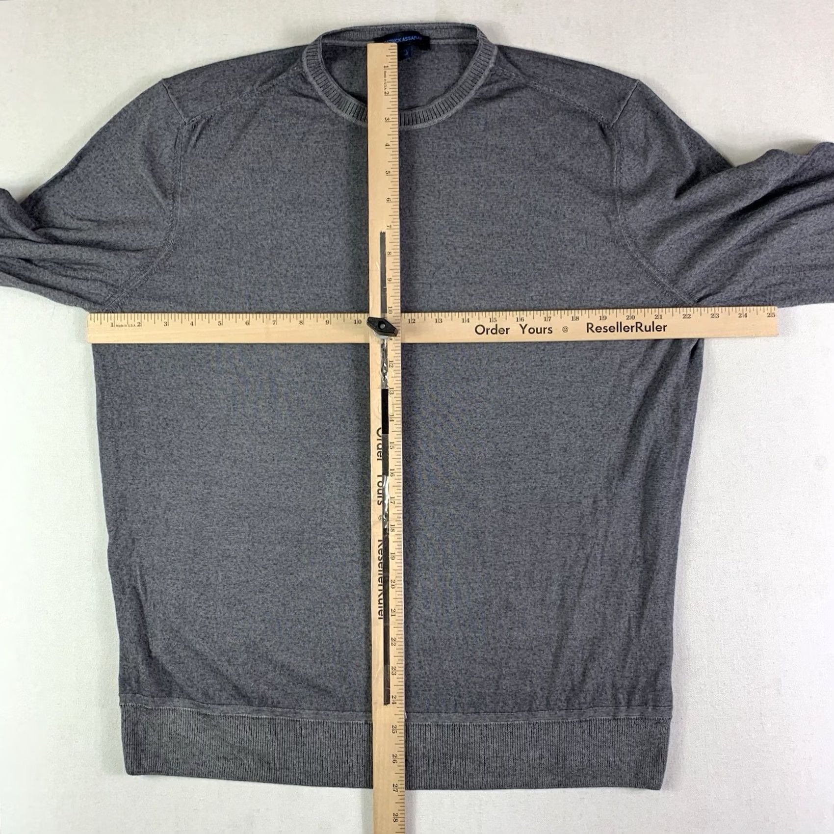 Vintage Patrick Assaraf Merino Wool Long Sleeve Mens 2XL Gray Size US L / EU 52-54 / 3 - 3 Thumbnail