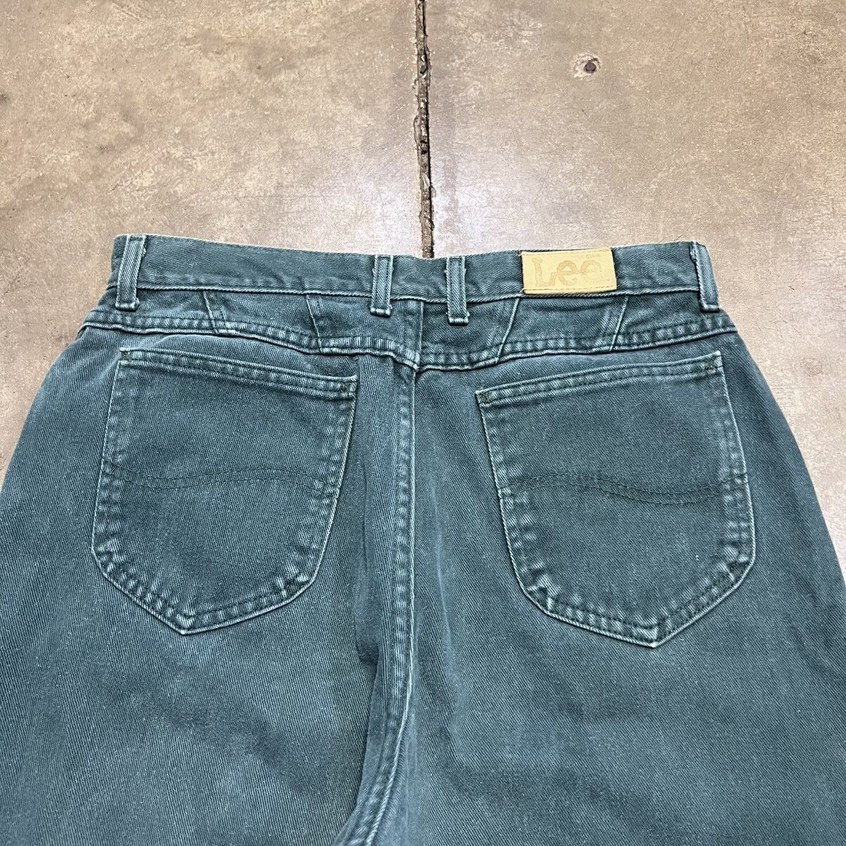 Lee Vintage 90s Lee Denim Jean Shorts Hunter Green Faded Skater Size US 31 - 4 Thumbnail