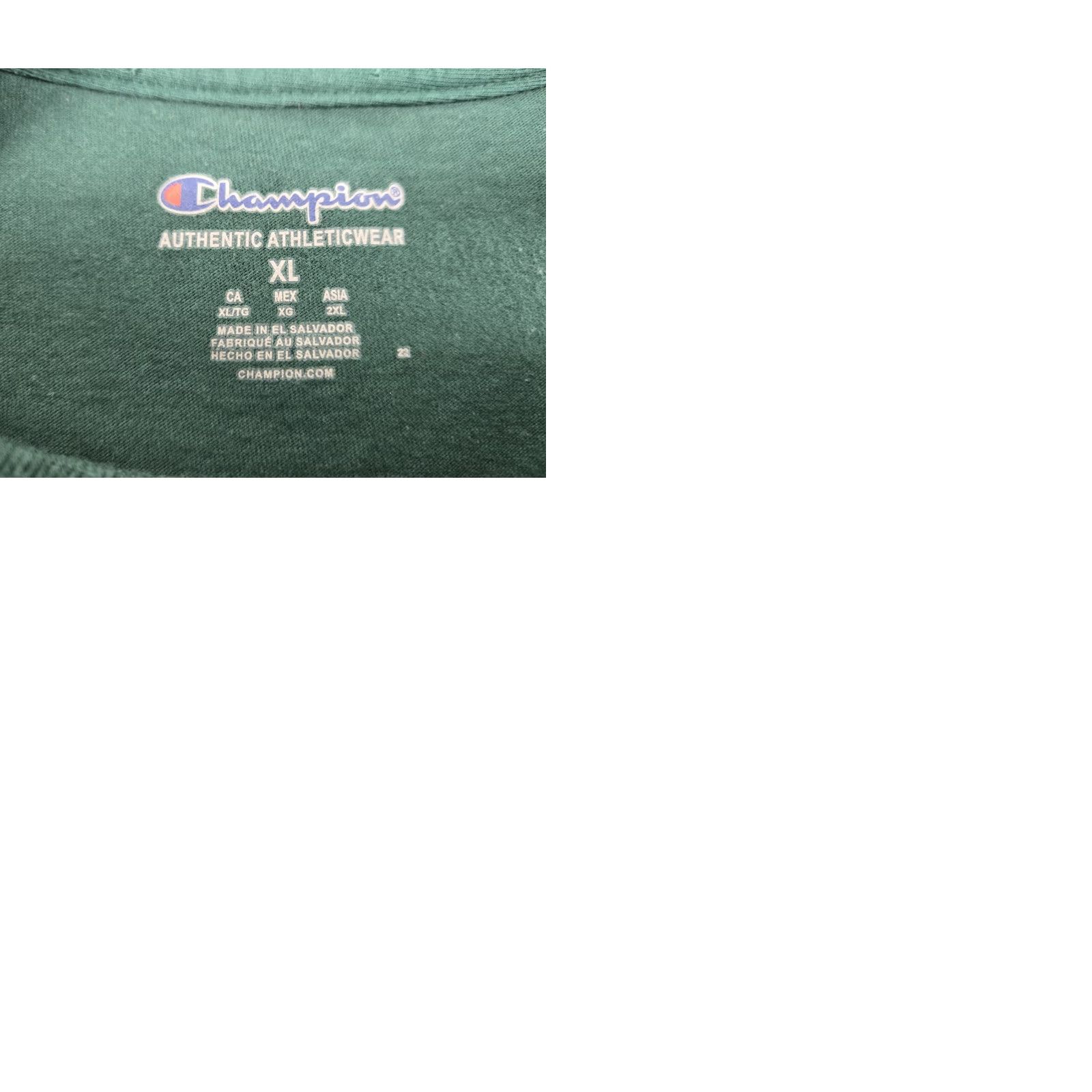 Champion Champion T Shirt Green Short Sleeve Logo Spell Out Men's XL Size US XL / EU 56 / 4 - 9 Thumbnail