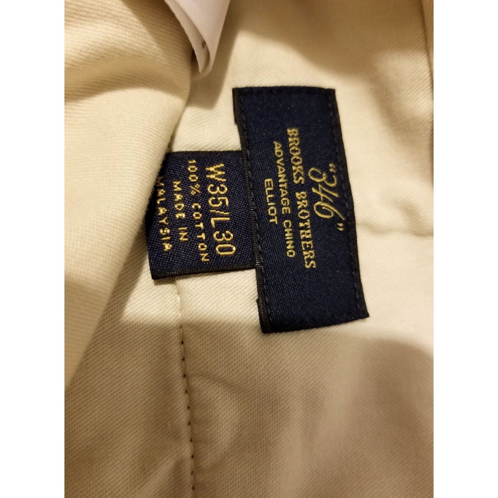 Brooks Brothers Brooks Brothers Pants Khaki Cotton Dress Pants Chino Trouser Beige Mens 35x30 Size US 35 - 6 Thumbnail