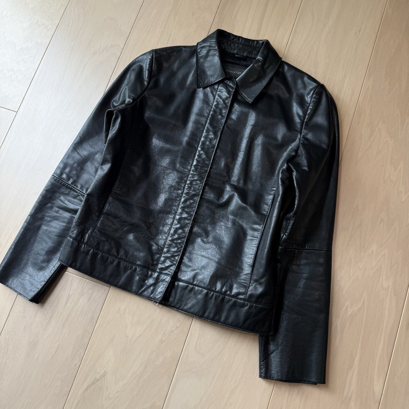 Banana Republic Banana Republic Leather Jacket Women's XS Black Full Zip Size XS / US 0-2 / IT 36-38 - 9 Thumbnail
