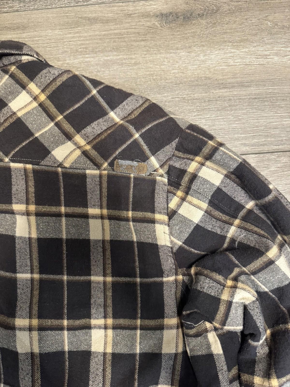 Billabong Billabong Brown & White Plaid Sherpa Lined Flannel Jacket Size US XL / EU 56 / 4 - 7 Thumbnail