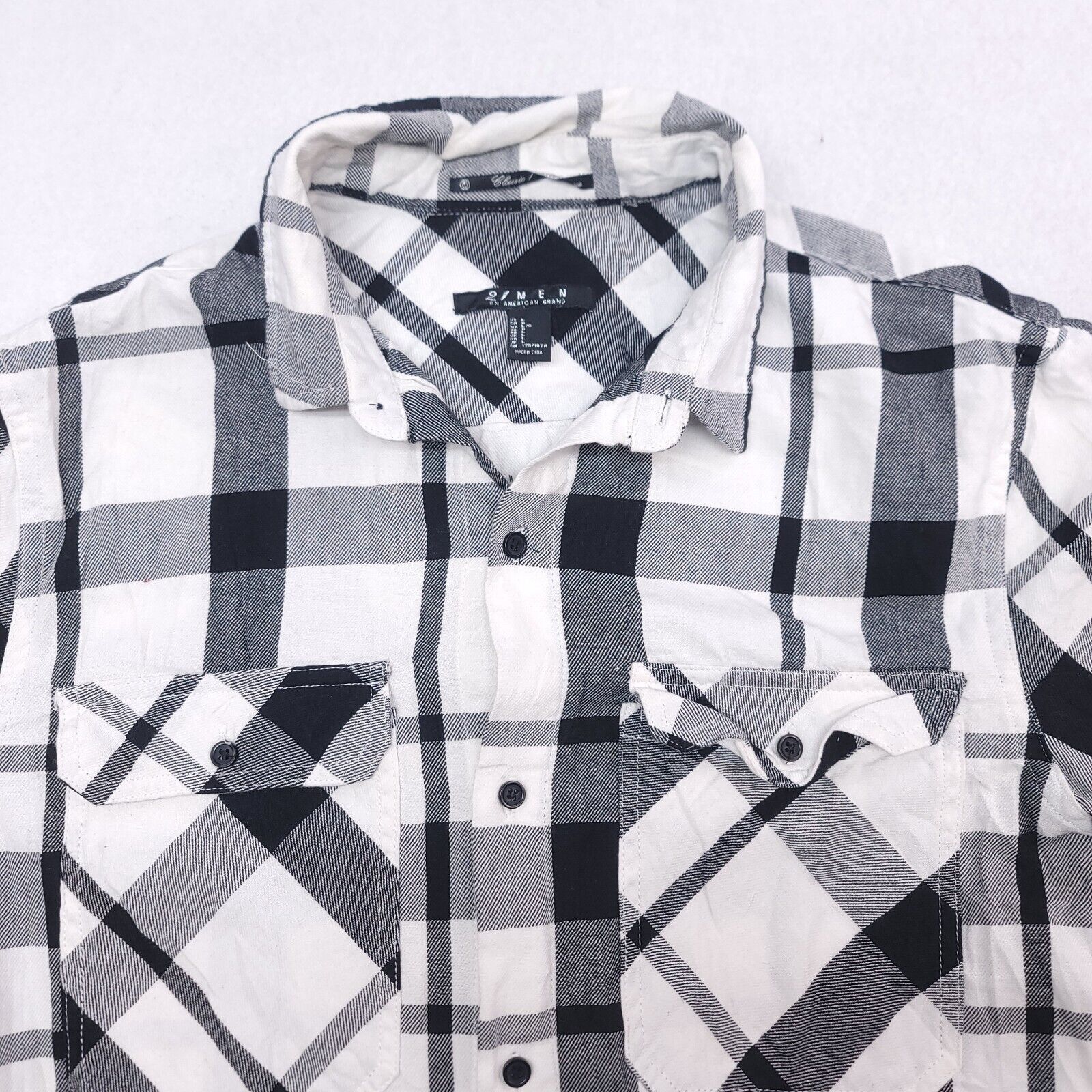 21 Men 21 Men Madras Flannel Button Up Shirt Men Size L White Black Size US L / EU 52-54 / 3 - 1 Thumbnail