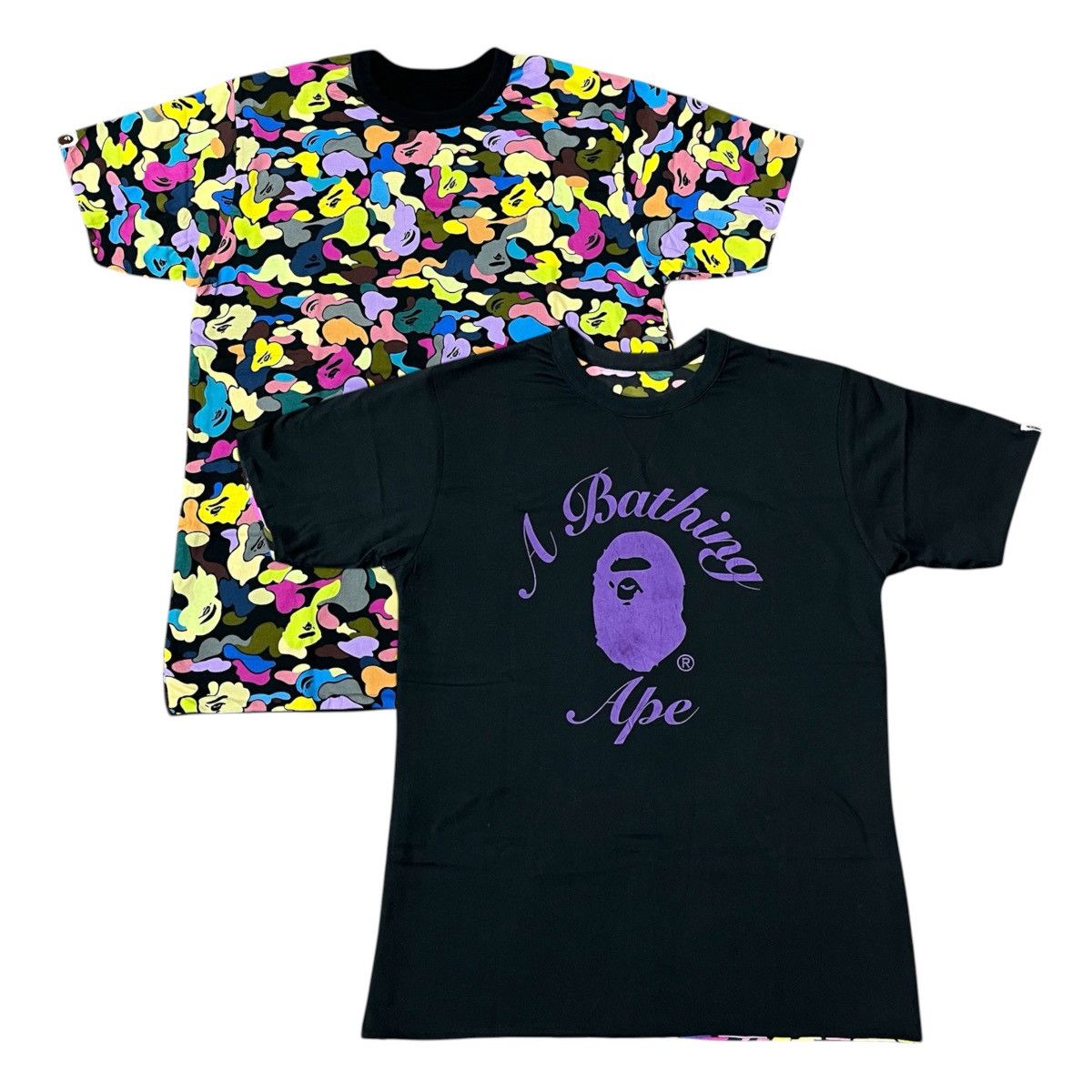 Bape Rare A Bathing Ape OG Multi Color Camo Reversible T-shirt Size US M / EU 48-50 / 2 - 1 Thumbnail