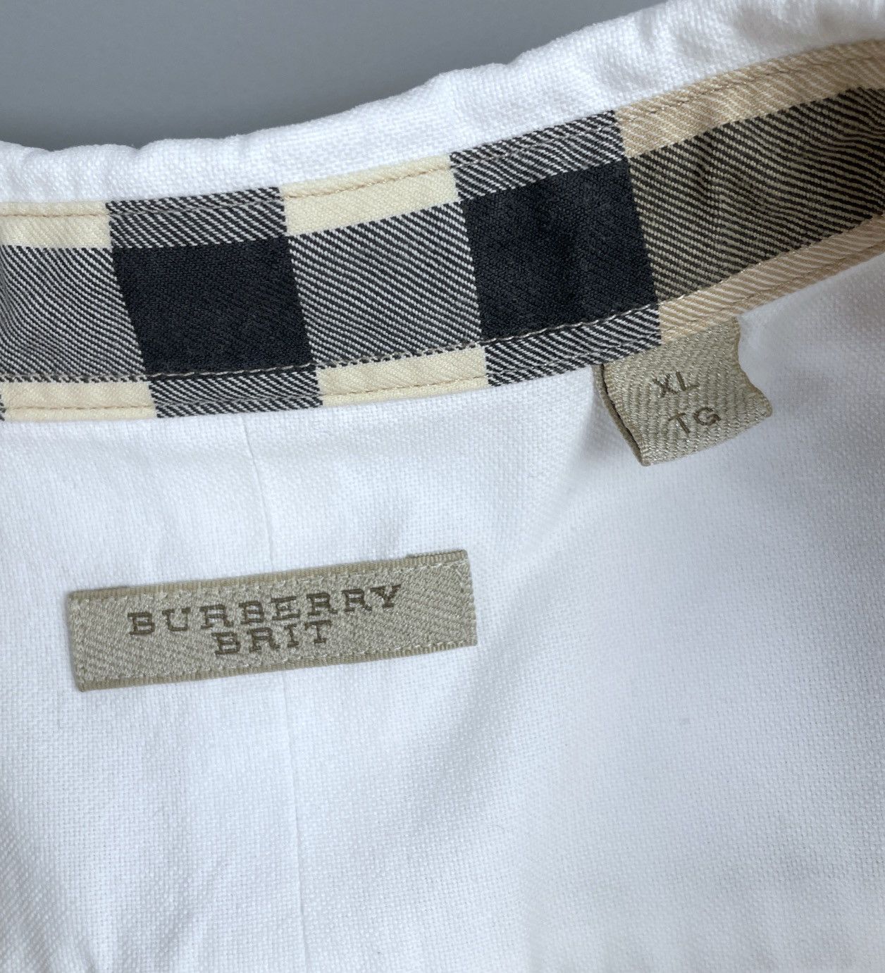 Burberry Burberry Brit Oxford Classic White Nova Check Shirt Size XL Size US XL / EU 56 / 4 - 10 Thumbnail