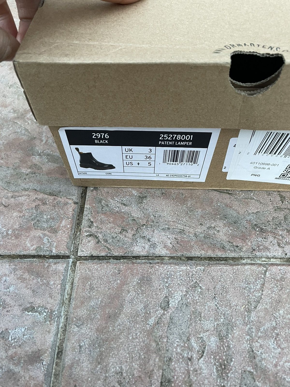 Dr. Martens Dock Martens Patent Lampers black ankle boots Size US 5 / IT 35 - 9 Thumbnail