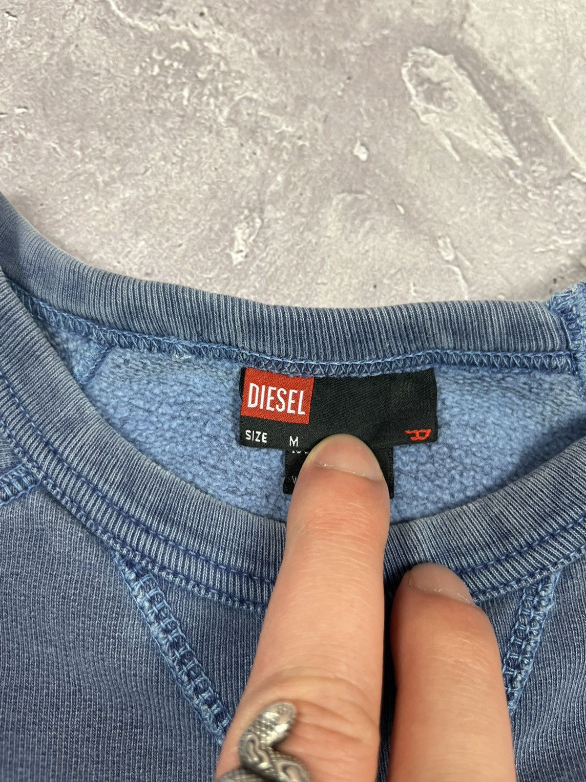 Diesel Vintage Uchafu Diesel Umdwebo Afreak Faded Washed Sweatshirt Size US M / EU 48-50 / 2 - 6 Thumbnail
