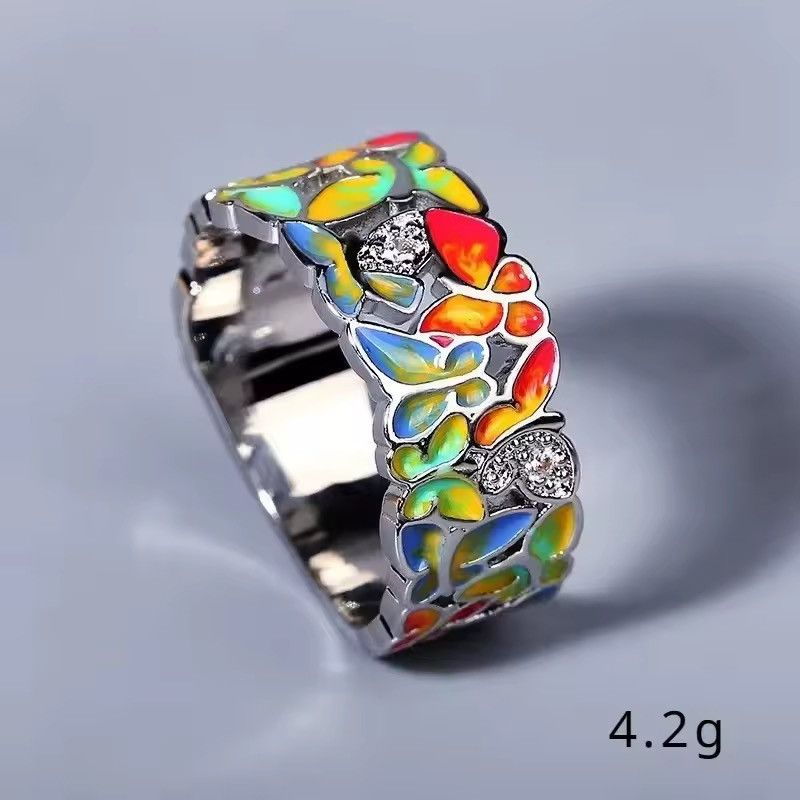 Japanese Brand Mizuhara x moto Multicolor Dropped Butterfly ring 6-11 Size ONE SIZE - 1 Thumbnail
