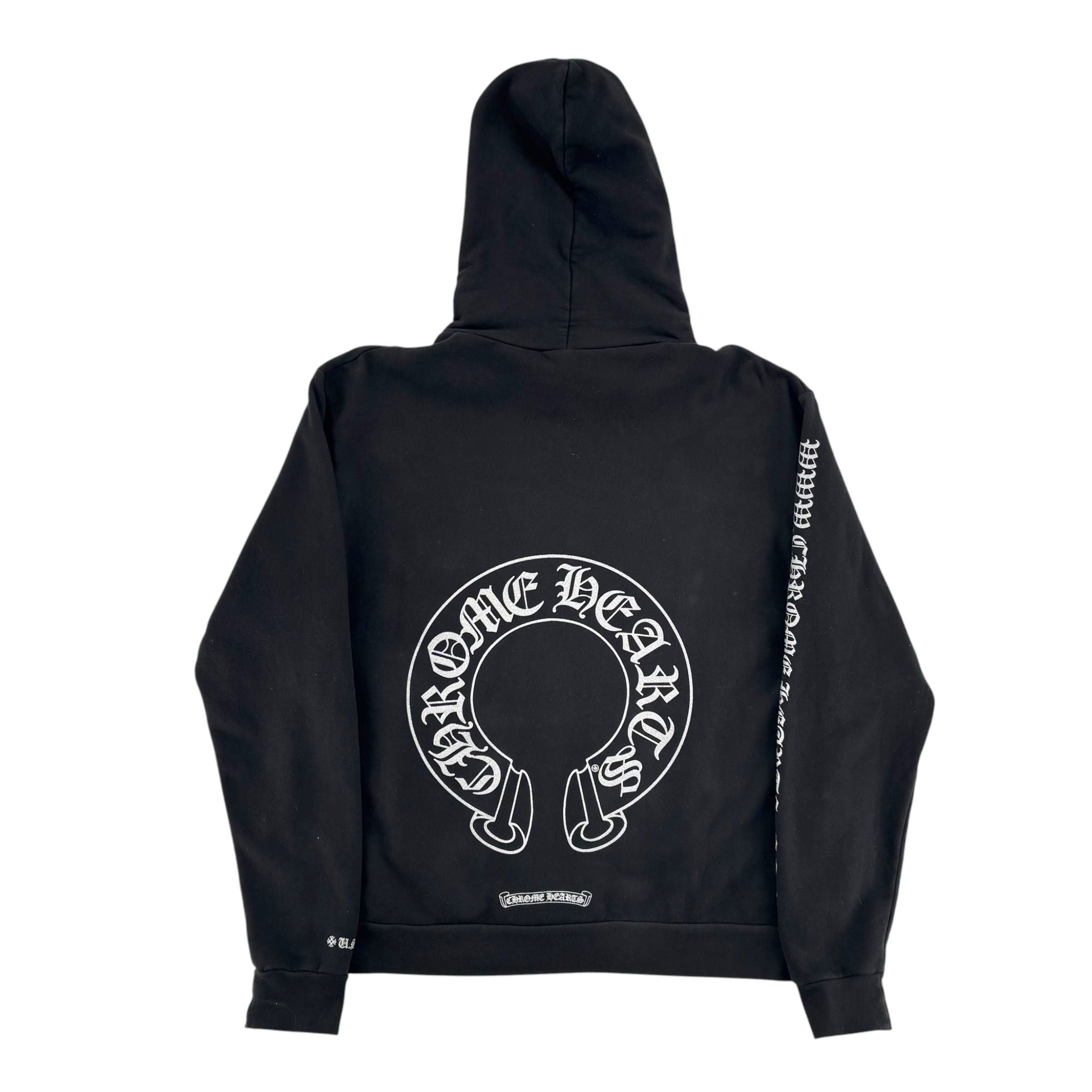 Chrome Hearts Online Exclusive Glitter Hoodie Black/Silver Size US XL / EU 56 / 4 - 1 Thumbnail