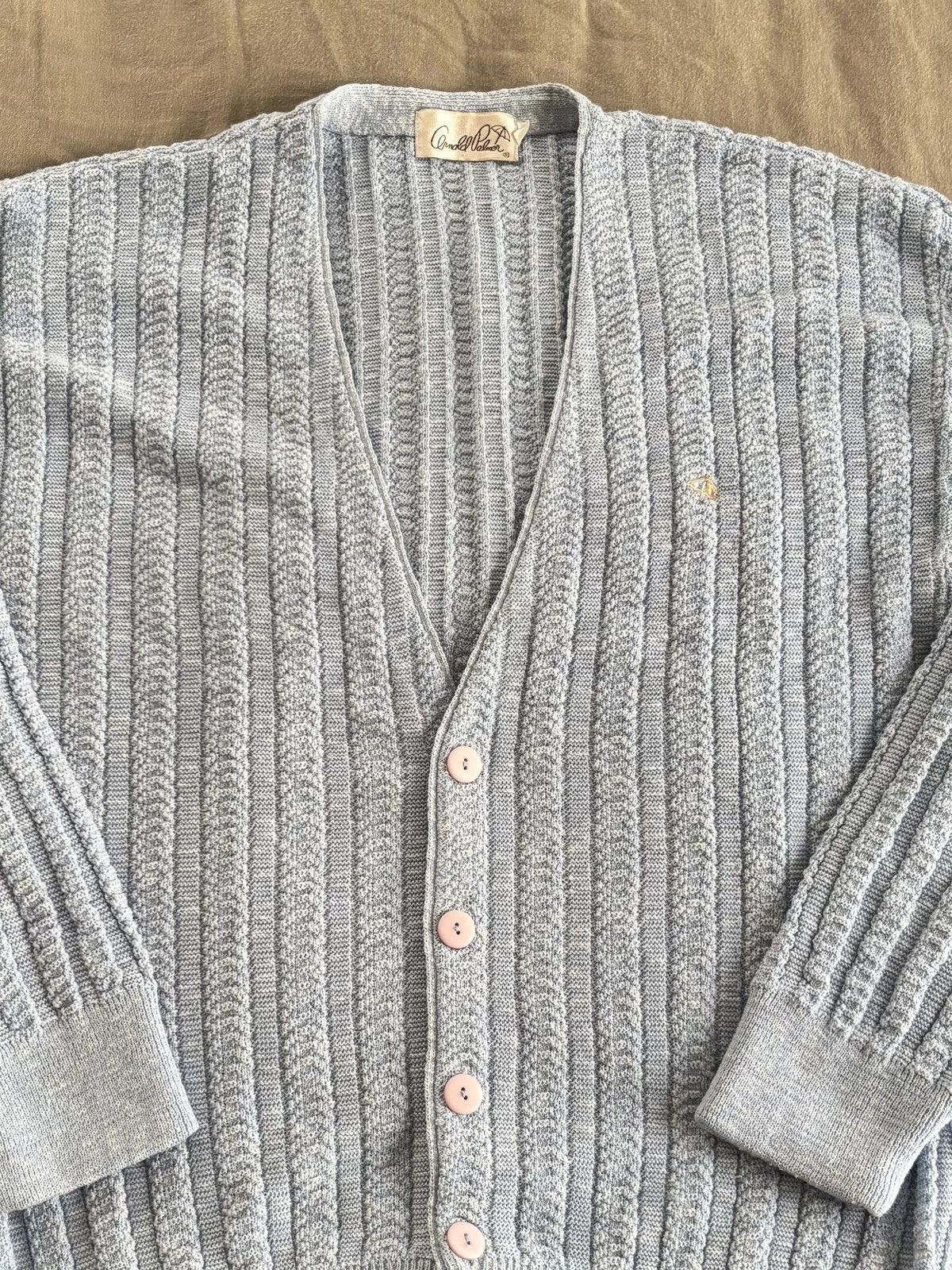 Other Arnold Palmer Vintage Mens Cardigan knit Sweater Size US L / EU 52-54 / 3 - 3 Thumbnail