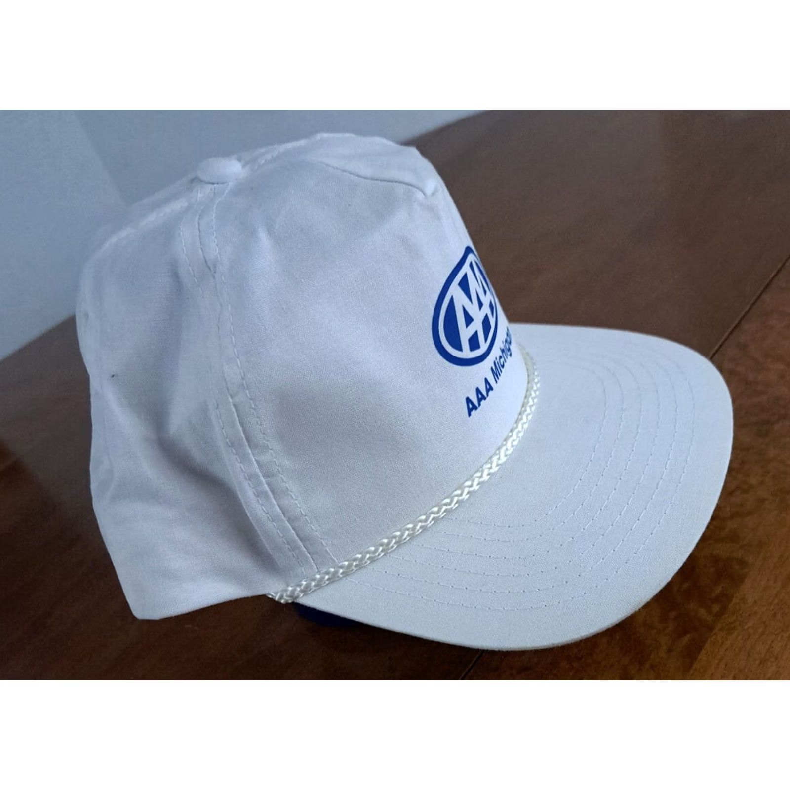 AAA AAA Auto Insurance Triple A Michigan Hat Snapback White EUC Mens Adjustable Size White Sports Hat Snapback Mens Size ONE SIZE - 3 Thumbnail