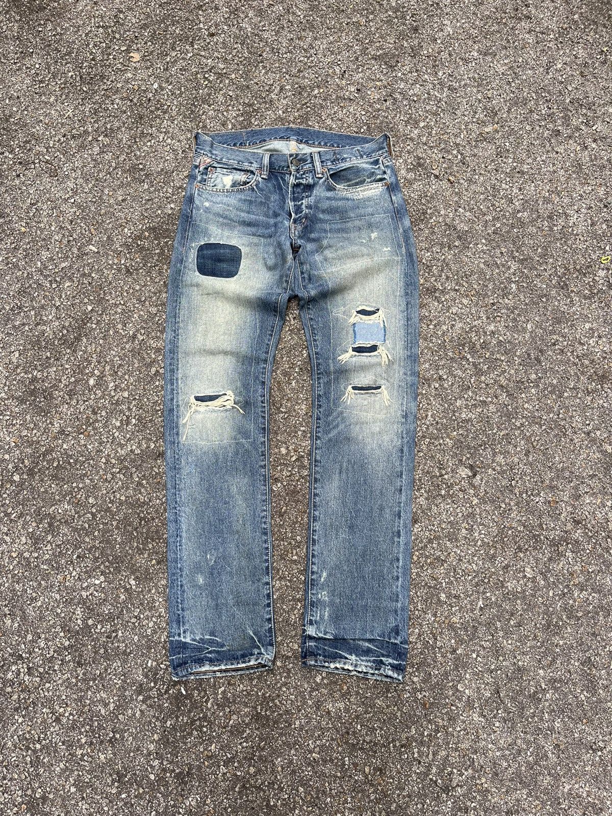 Denim & Supply Ralph Lauren Ralph Lauren Denim & Supply Jeans Distressed Patch Sashiko Size US 30 / EU 46 - 1 Thumbnail