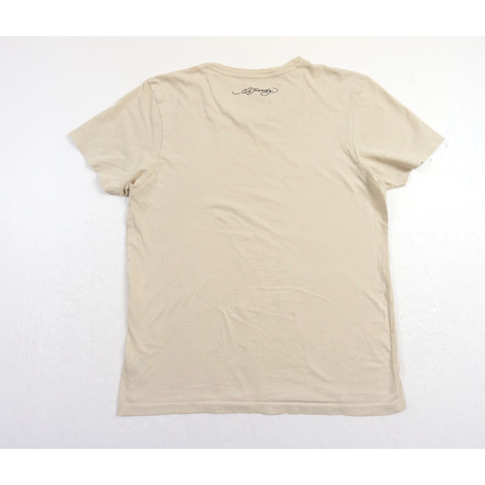 Ed Hardy Ed Hardy Women's T-Shirt Short Sleeve Beige Cotton Knit Regular Size M Basic Casual All Seasons Size M / US 6-8 / IT 42-44 - 7 Thumbnail