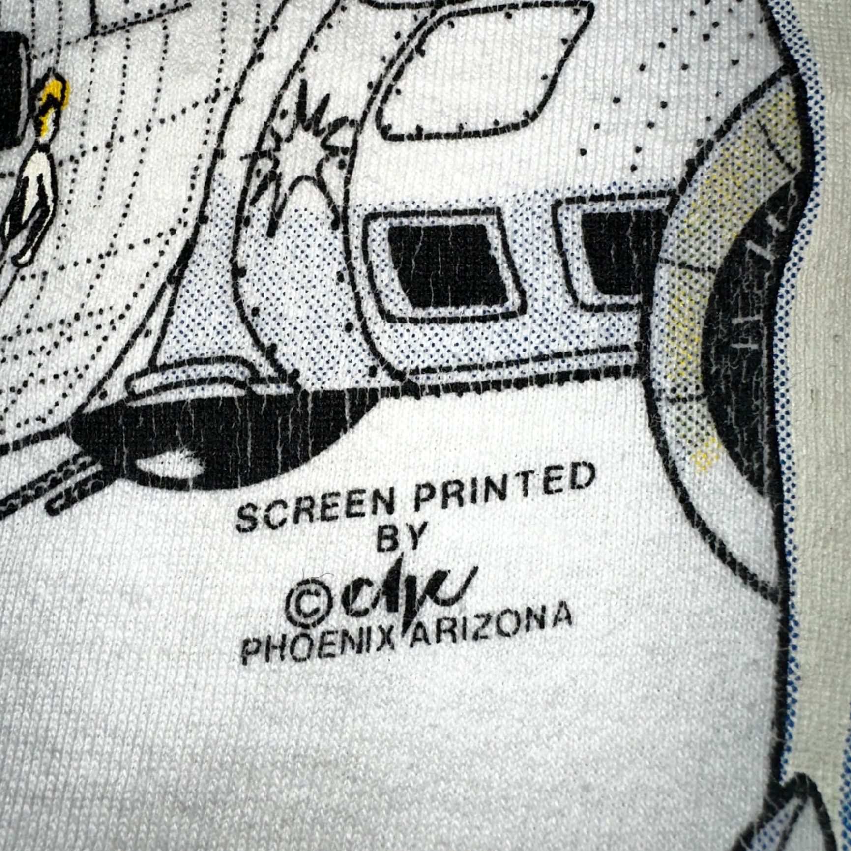 Fruit Of The Loom VINTAGE Fruit of the Loom T-Shirt Crew Neck Short Sleeve White XL Men 70s 80s 90s Arizona Wing Caf Ghost Squadron Graphic Print Size US XL / EU 56 / 4 - 3 Thumbnail