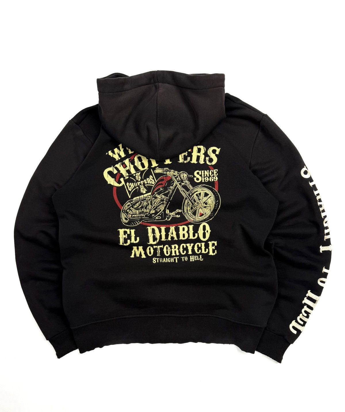 West Coast Choppers West Coast Choppers Faded Zip Hoodie Straight To Hell Y2K Size US L / EU 52-54 / 3 - 4 Thumbnail