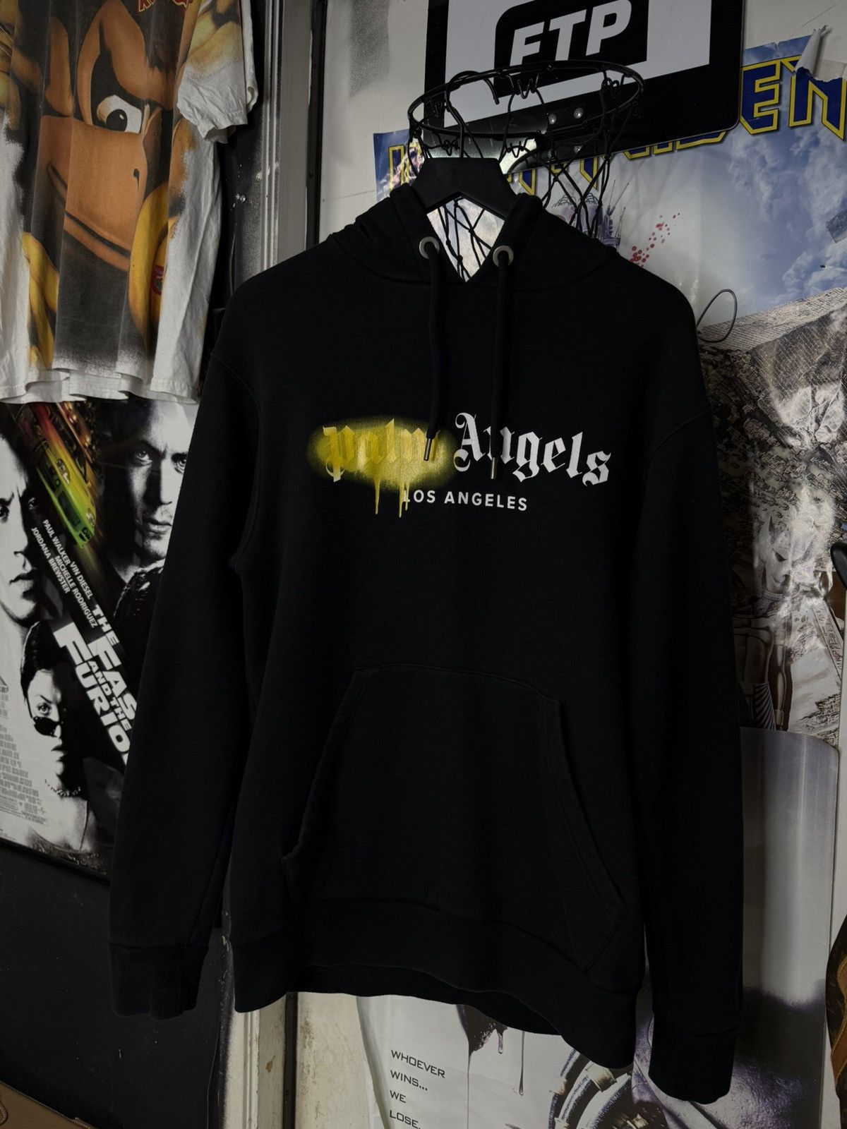 Palm Angels Palm Angels Spray Los Angeles Hoodie Black Sweater Large Size US L / EU 52-54 / 3 - 5 Thumbnail