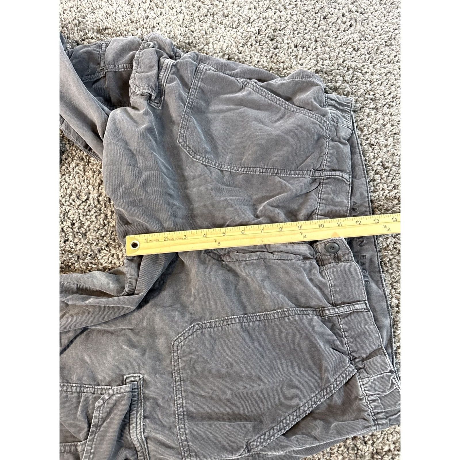 American Eagle Outfitters American Eagle Women Pants Baggy Jogger Cargo Pockets Corduroy Size 40" / US 18 - 4 Thumbnail