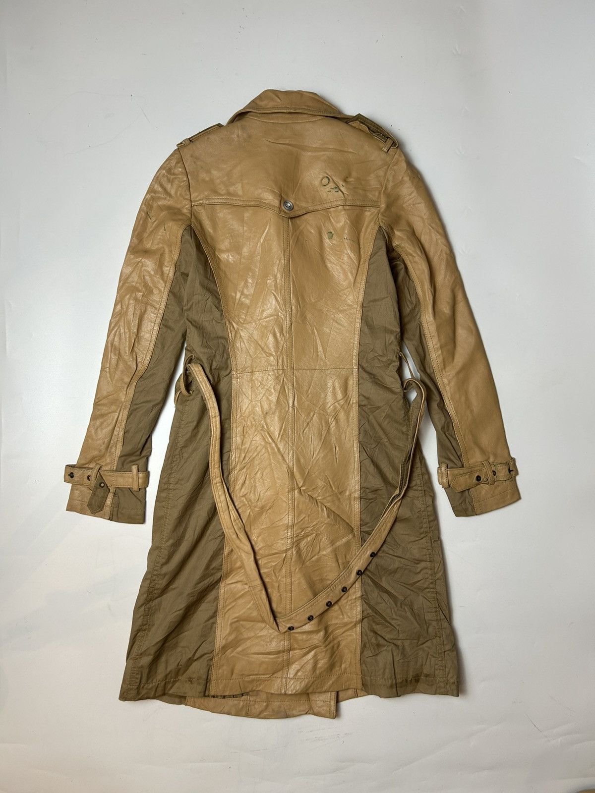 Genuine Leather × Japanese Brand LEFUA LEA LEATHER LONG COAT Size ONE SIZE - 4 Thumbnail