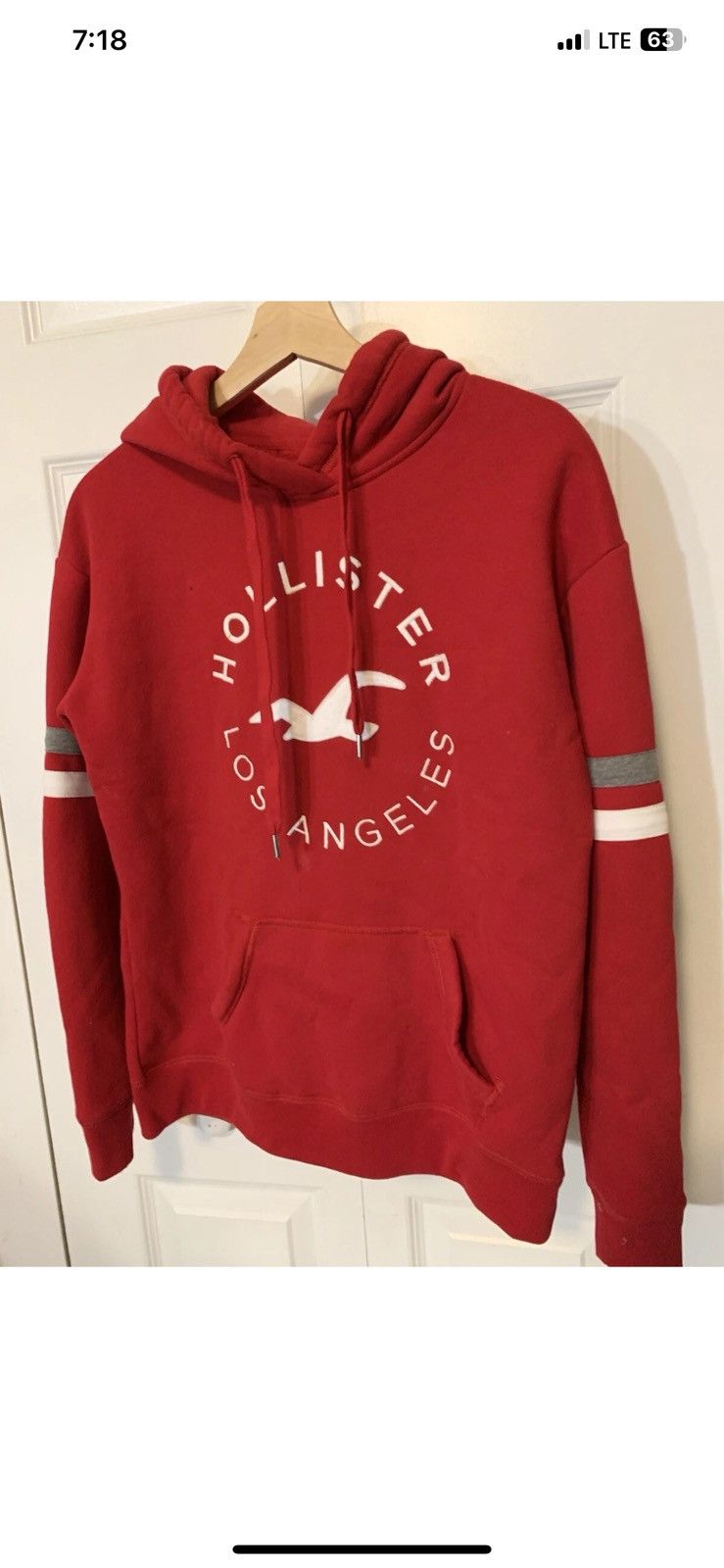 Hollister Hollister Los angeles mens sz S hoodie red pullover Size US S / EU 44-46 / 1 - 6 Thumbnail