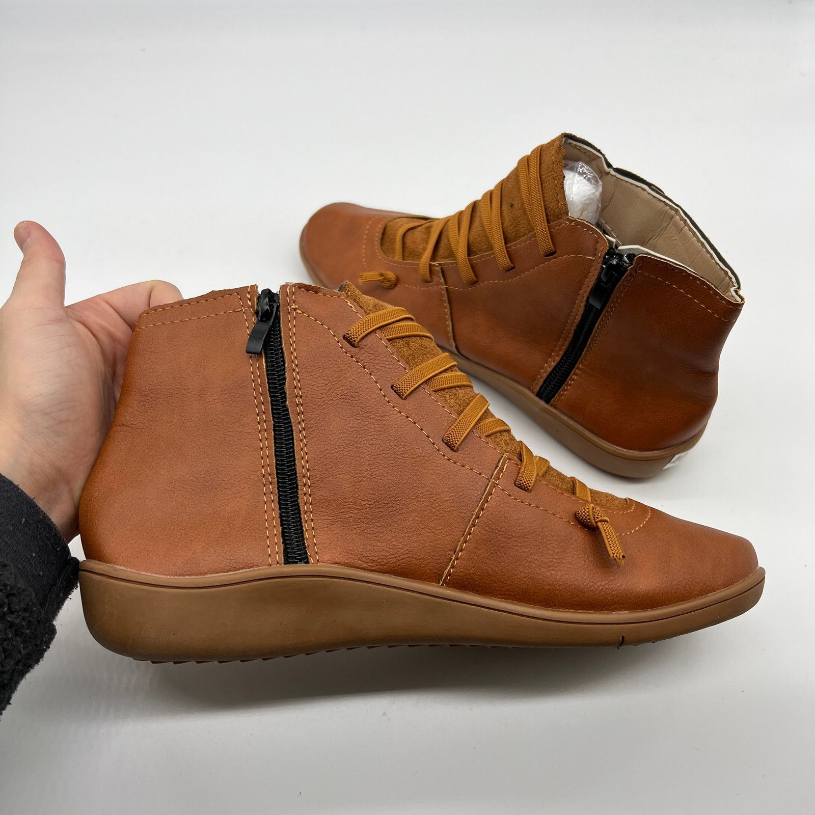 Other Ankle Boots Brown Round Toe Casual Comfortable Ligh Size US 9 / IT 39 - 6 Thumbnail