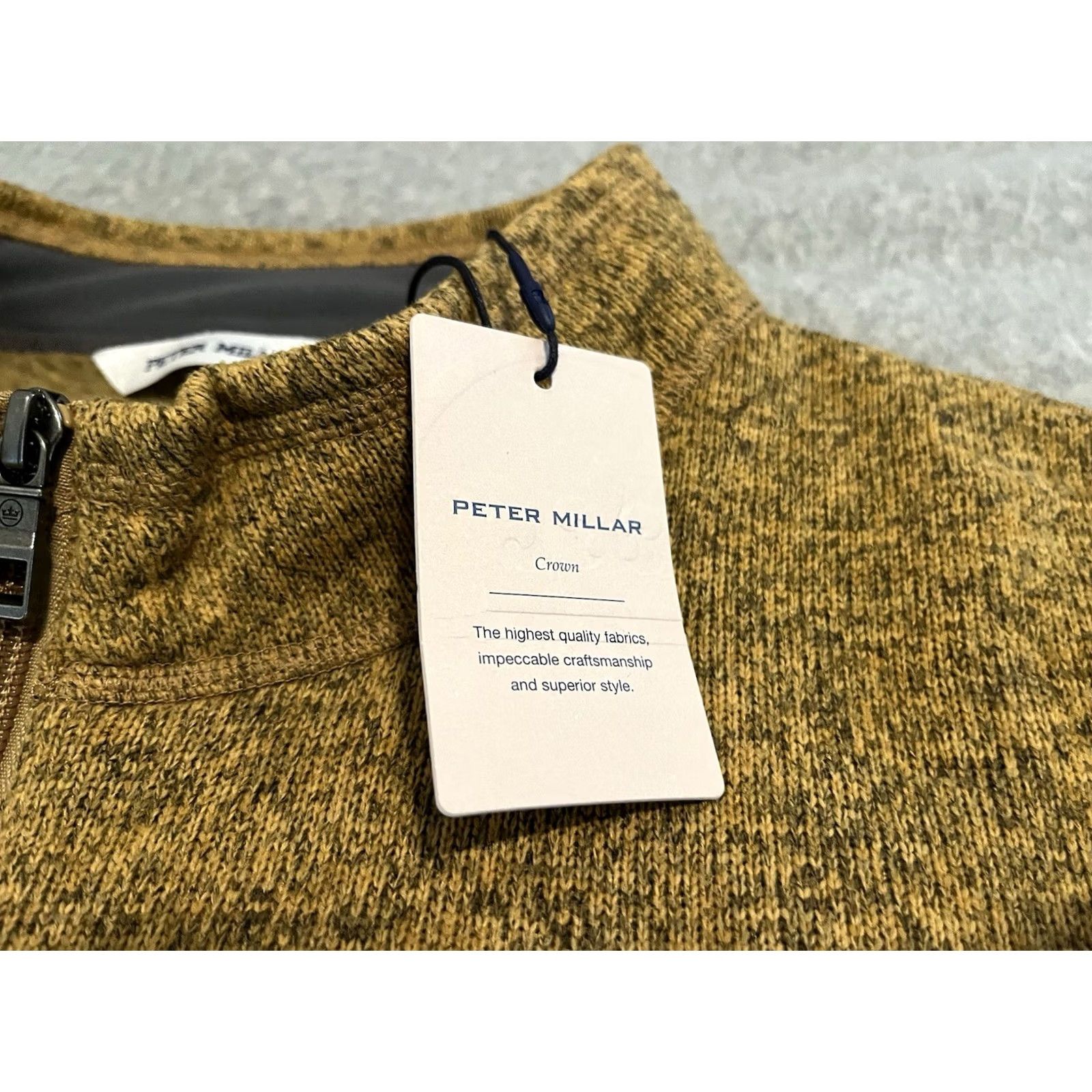Peter Millar Peter Millar Crown Full Zip Sweater Jacket Vest Mens 2XL Yellow NWT Wool? Size US XXL / EU 58 / 5 - 2 Thumbnail