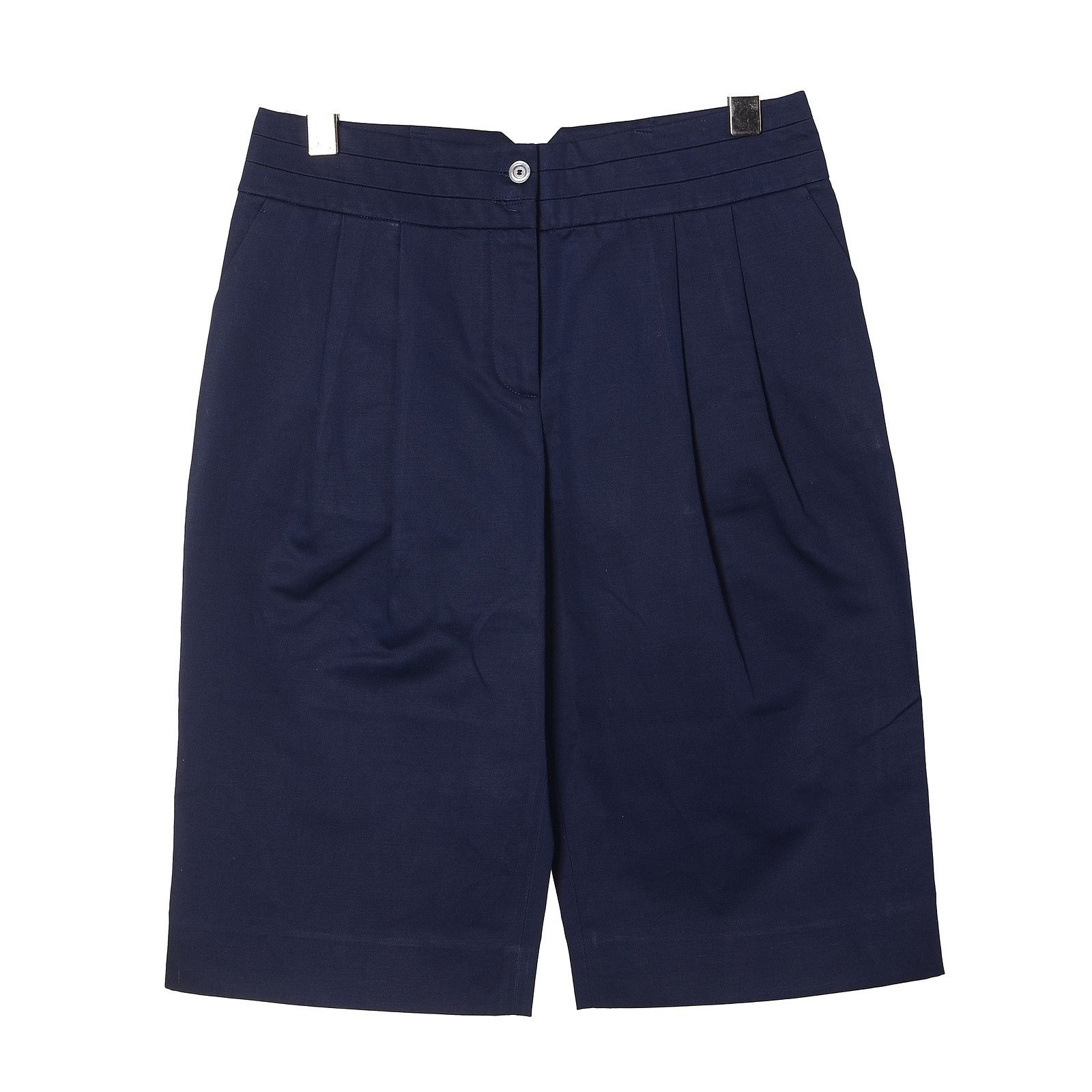 Celine CELINE Navy Pleated Shorts Size 38 Size 27" / US 4 / IT 40 - 1 Thumbnail