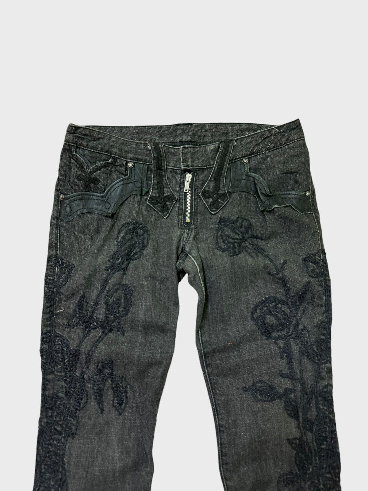 Hysteric Glamour × Japanese Brand × Vintage THE DEN IM LAB EMBROIDERY SKINNY LOW RISE DENIM Size US 30 / EU 46 - 3 Thumbnail