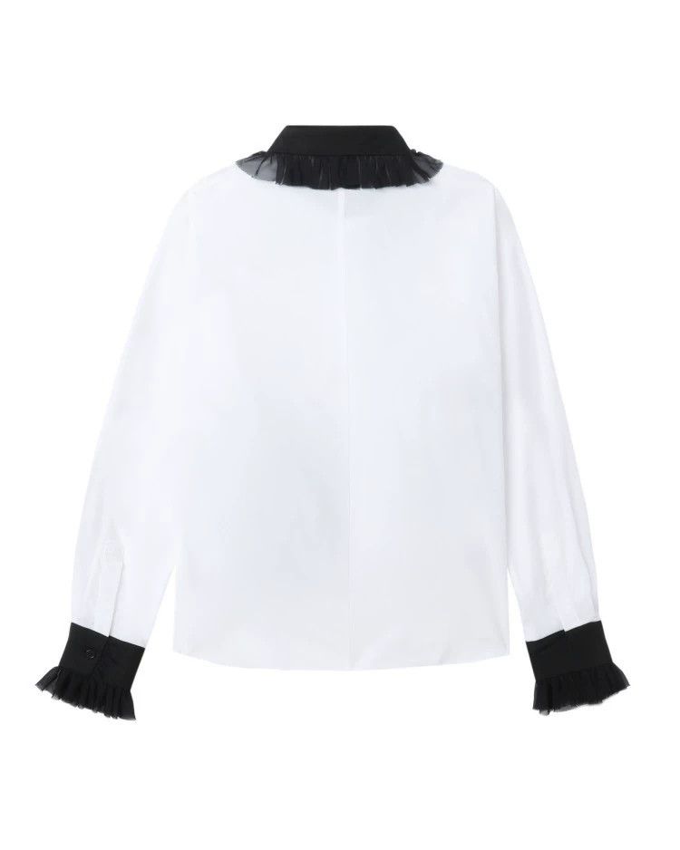 Comme des Garcons Comme Des Garcons Cutout mesh-trimmed shirt Size S / US 4 / IT 40 - 6 Thumbnail
