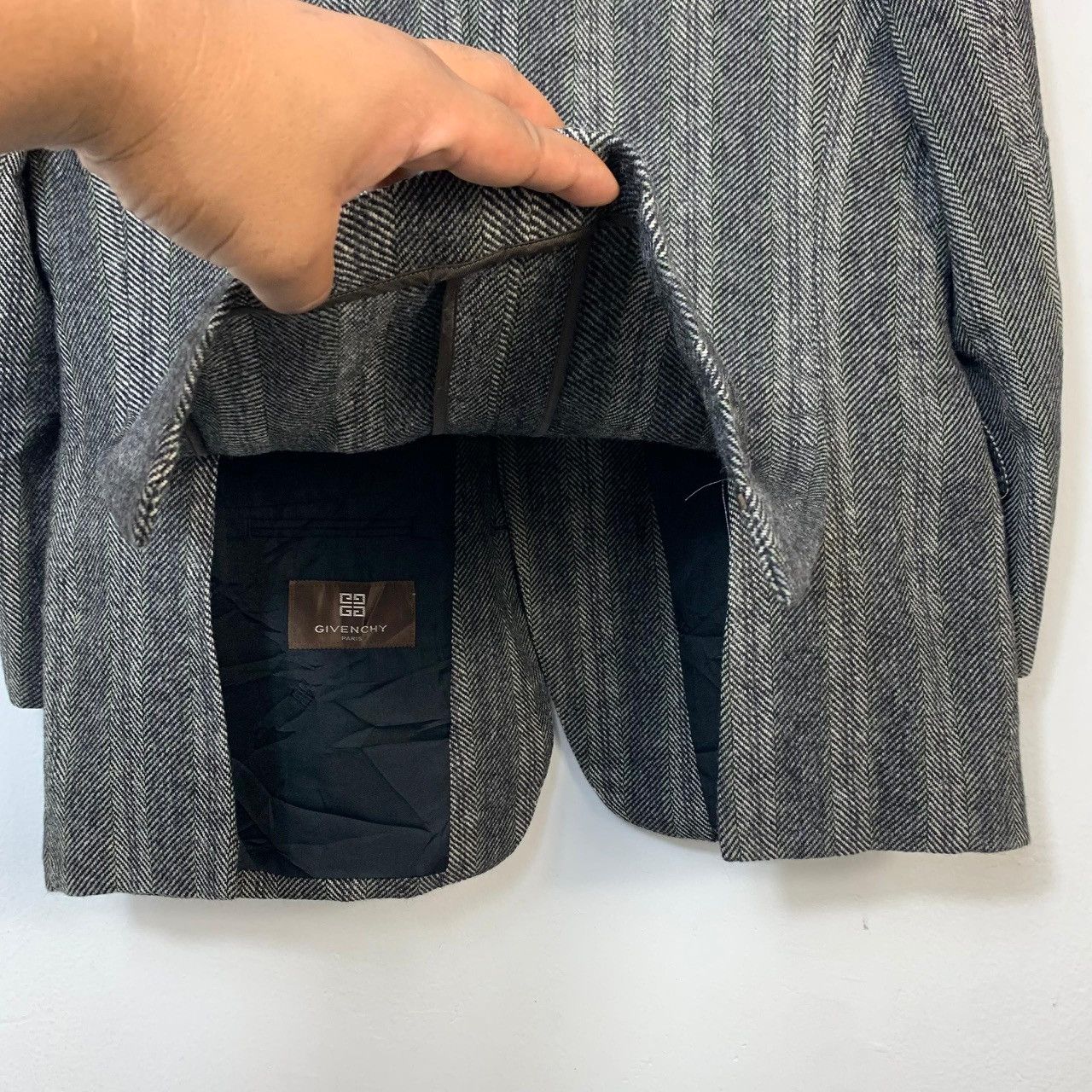 Givenchy 90s GIVENCHY STRIPED WOOL BLAZER Size 38S - 12 Thumbnail