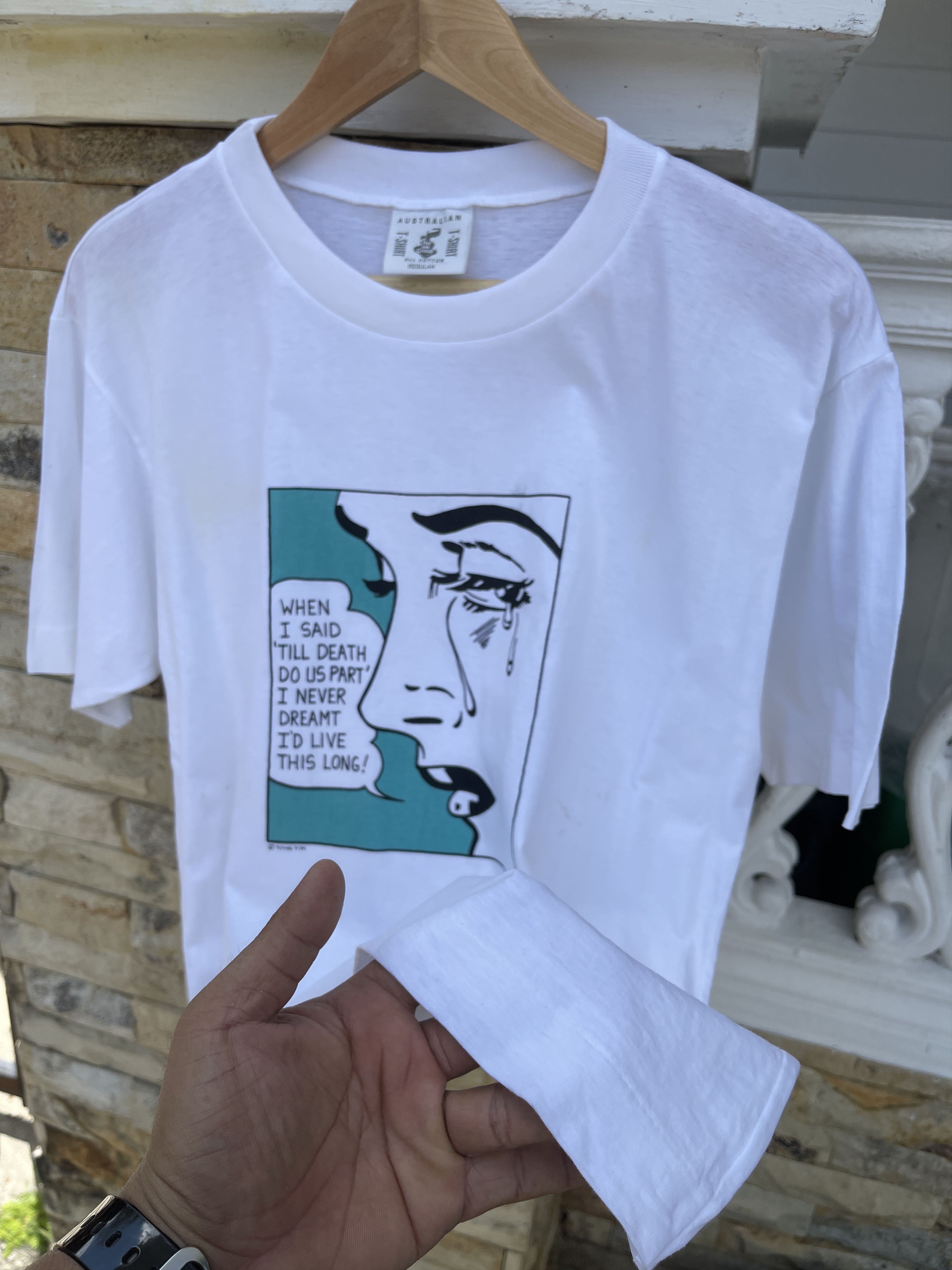 Art Comes First LastDrop🔥Rare🔥Vtg80s Roy Lichtenstein Flying Fish Pop Art Te Size US M / EU 48-50 / 2 - 8 Thumbnail