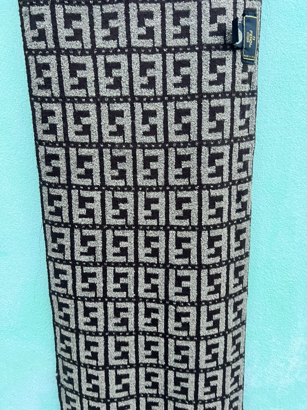 Fendi FENDI Zucca Monogram Wool Scarf Brown Vintage Size ONE SIZE - 10 Thumbnail