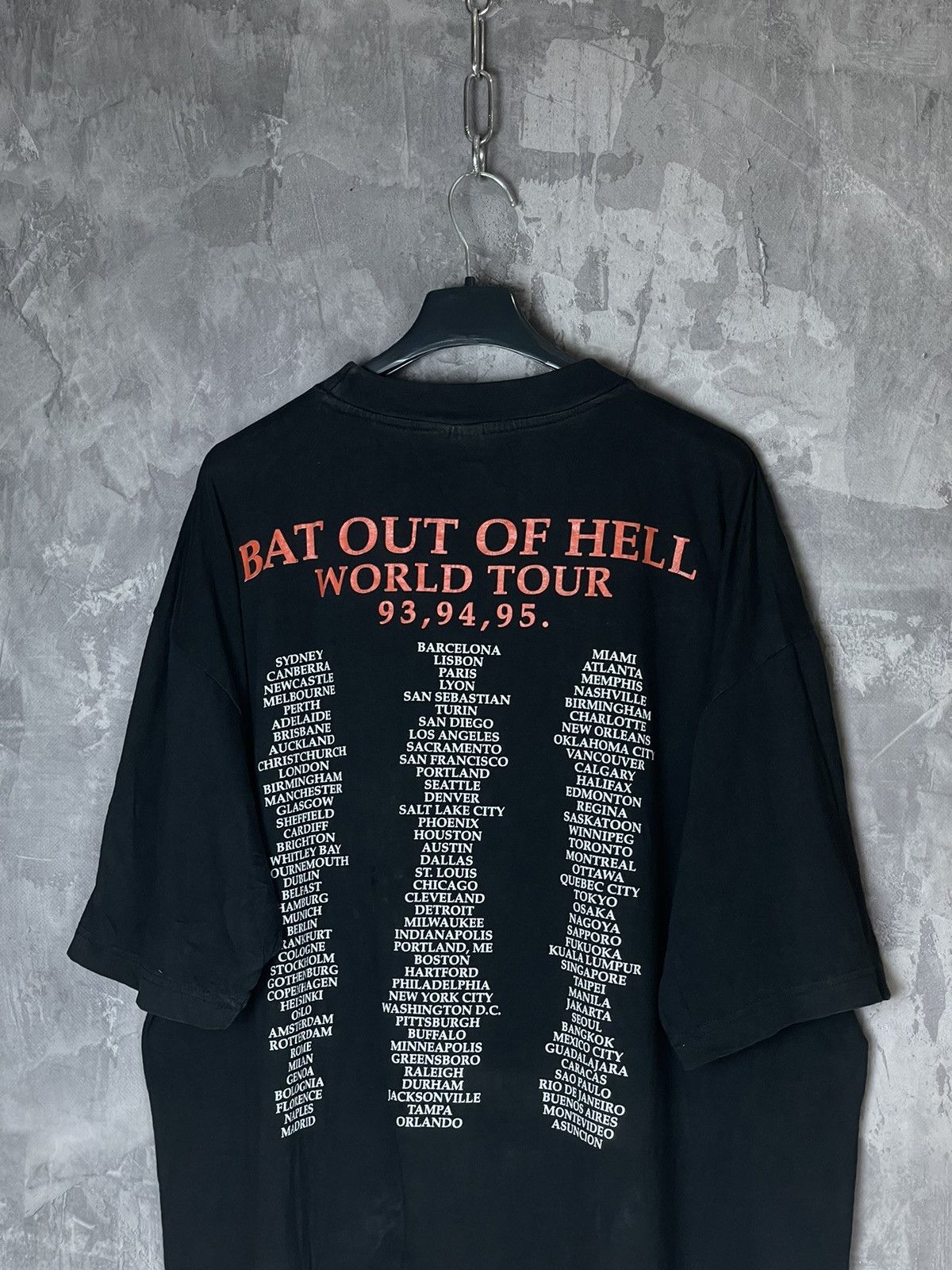 Band Tees × Vintage Vintage Meat Loaf 1993-95 Faded Very Rare Tour T-shirt Size US XL / EU 56 / 4 - 10 Thumbnail