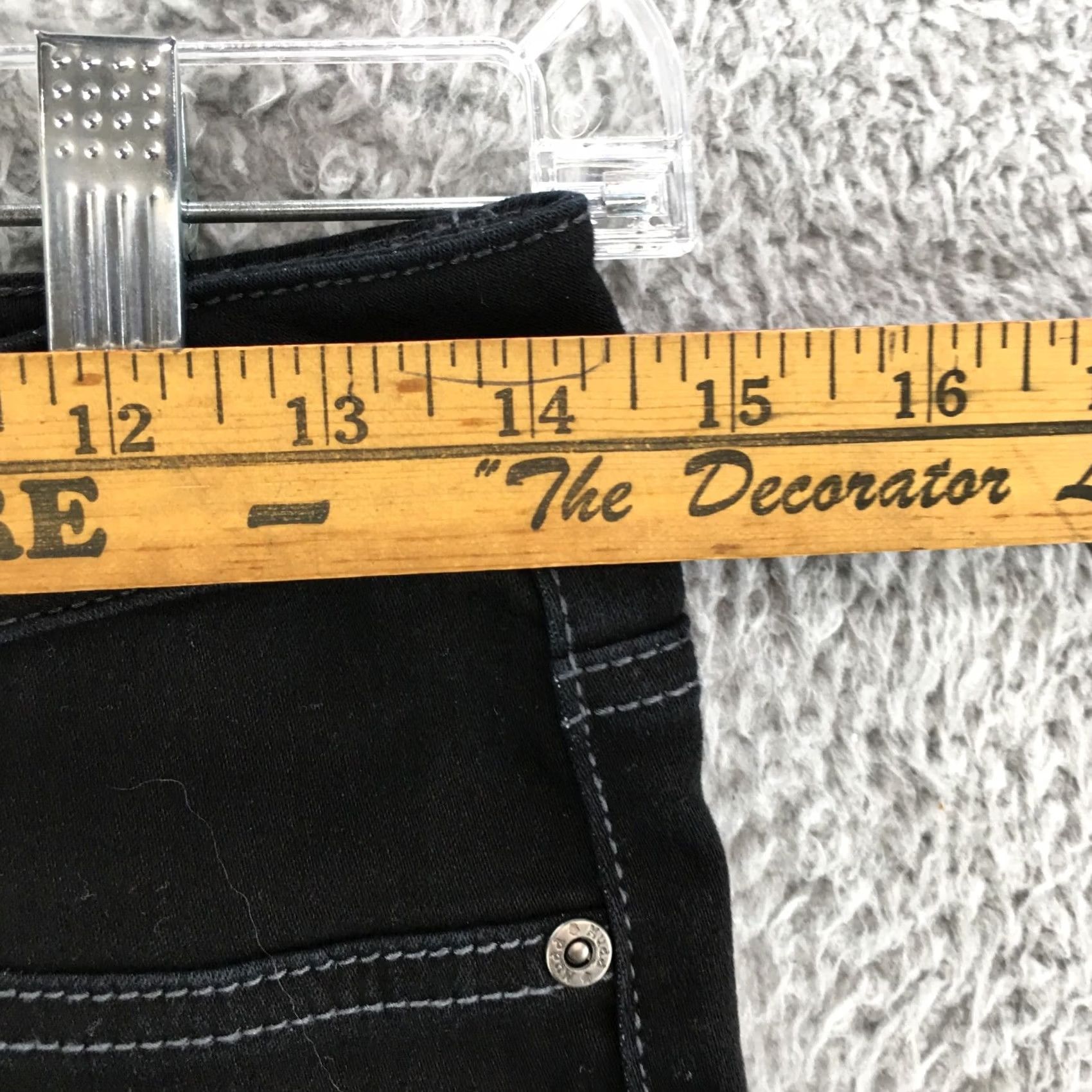 Vintage Mudd Love Peace Happiness Skinny Jeans Womens 5 Black Denim Low Rise Button Zip Size 27" / US 4 / IT 40 - 5 Thumbnail